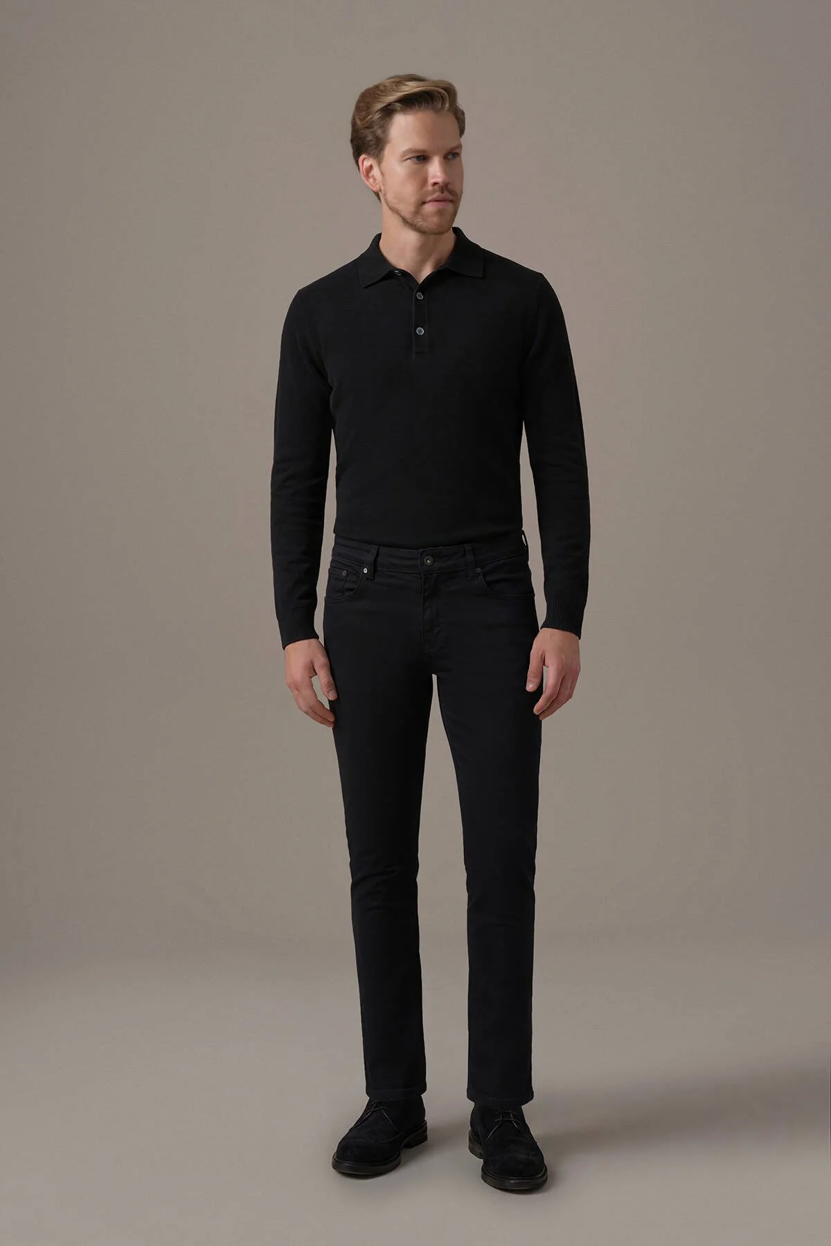 Hemington - Kaşmir Karışım Kışlık Siyah Denim Pantolon (2)