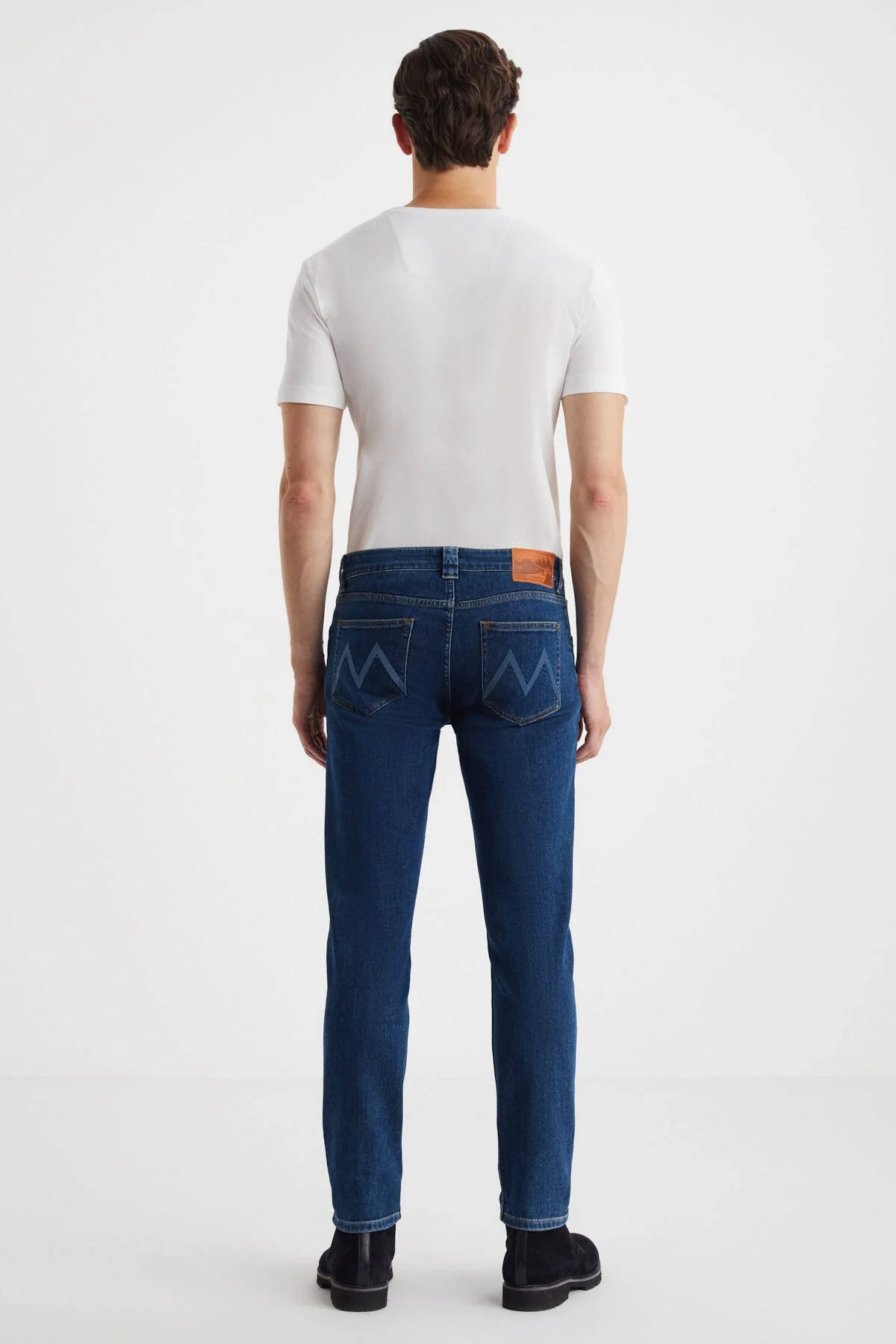 Hemington - Kaşmir Karışım Kışlık Kalın Mavi Denim Pantolon (3)