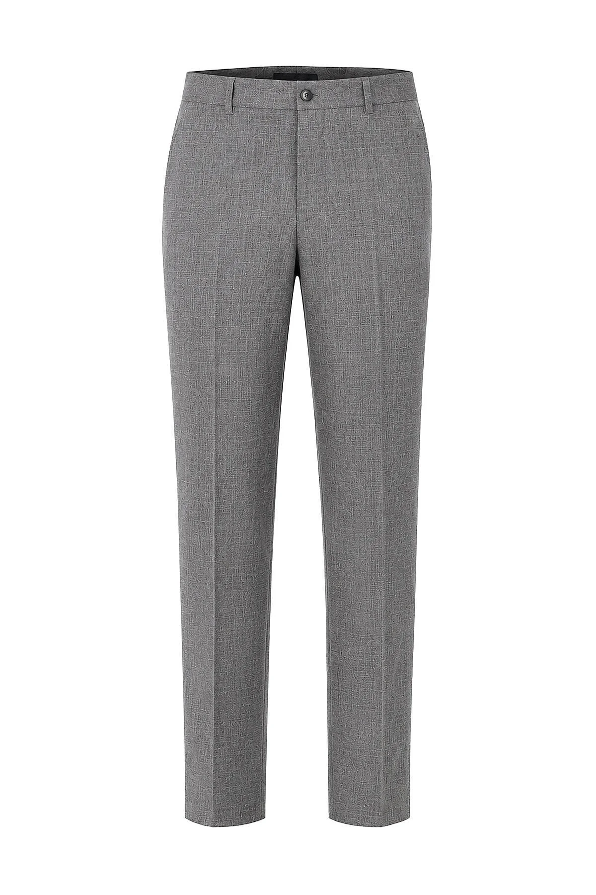 Hemington - Kaşmir Yün Kırçıl Desen Gri Flanel Pantolon (5)