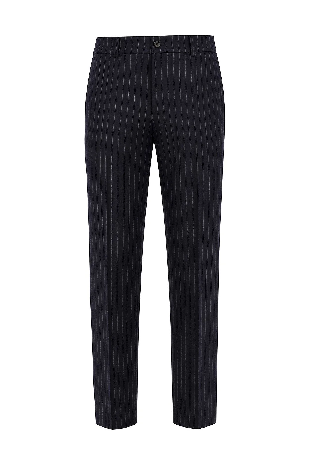 Hemington - Lacivert Beyaz Chalkstripe Desen Flanel Pantolon (6)