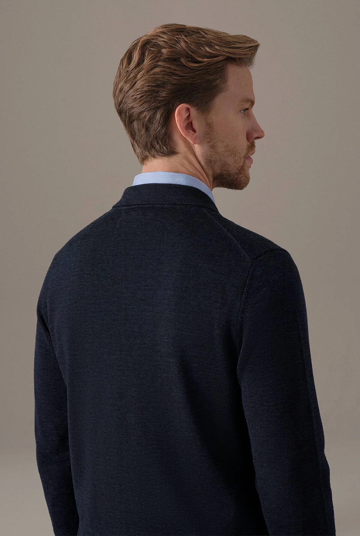 Hemington - Extrafine Merino Lacivert Triko Blazer Ceket (4)