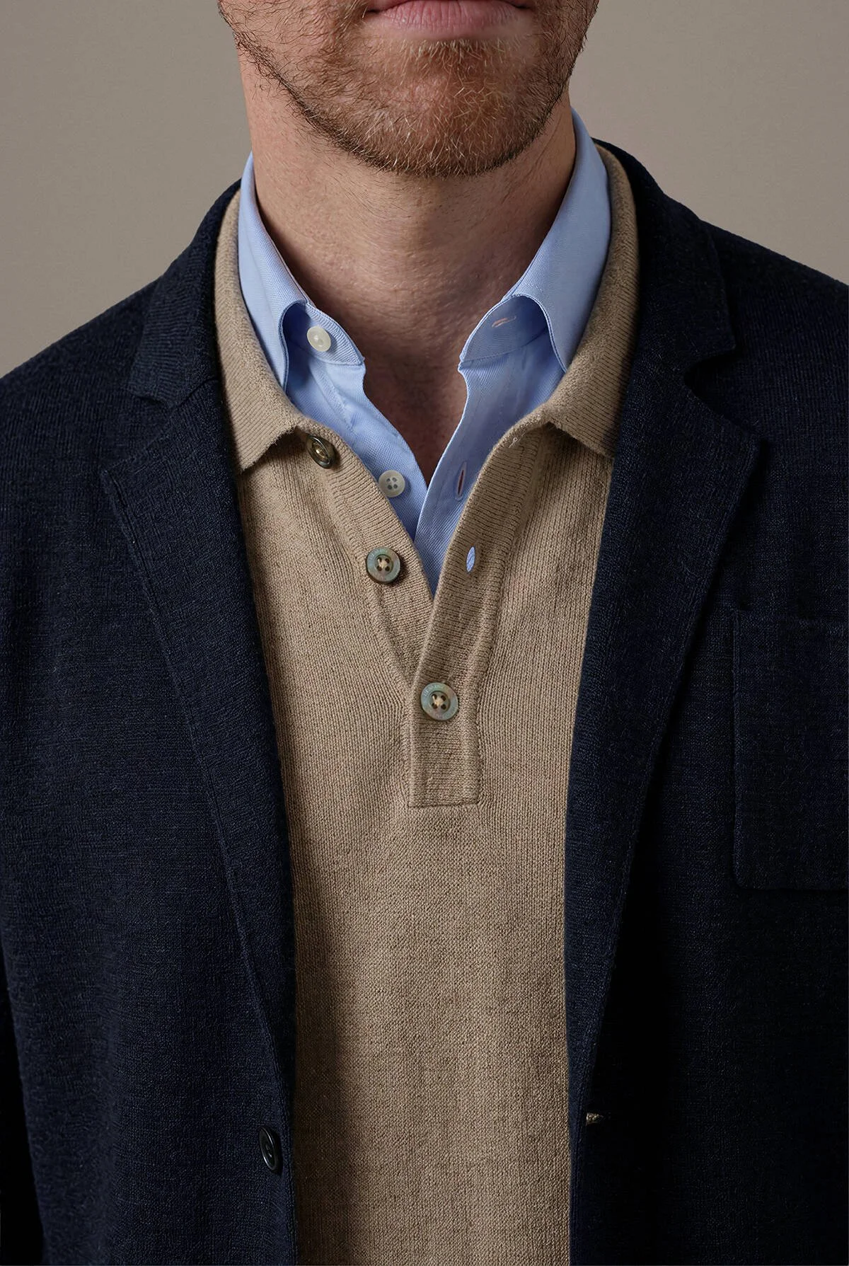 Hemington - Extrafine Merino Lacivert Triko Blazer Ceket (3)