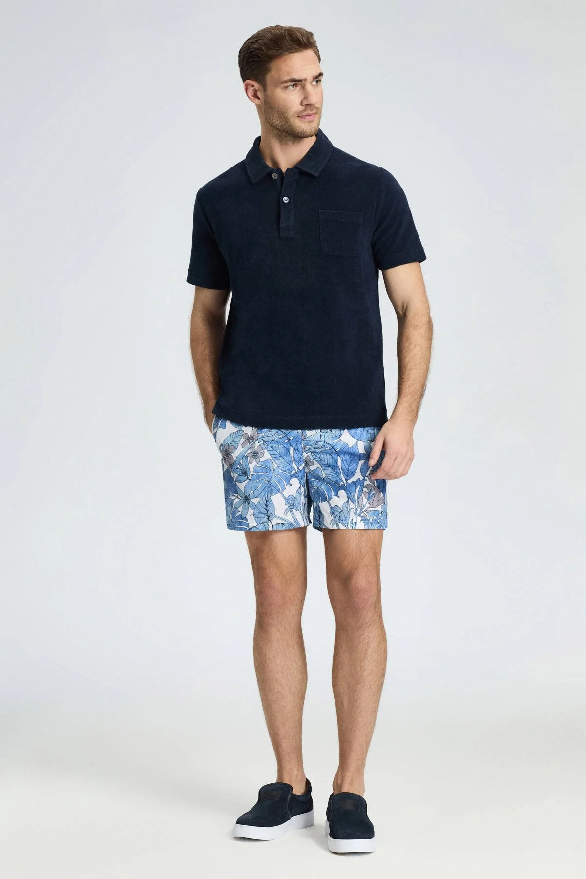 Hemington - Lacivert Havlu Kumaş Polo Yaka T-Shirt (2)