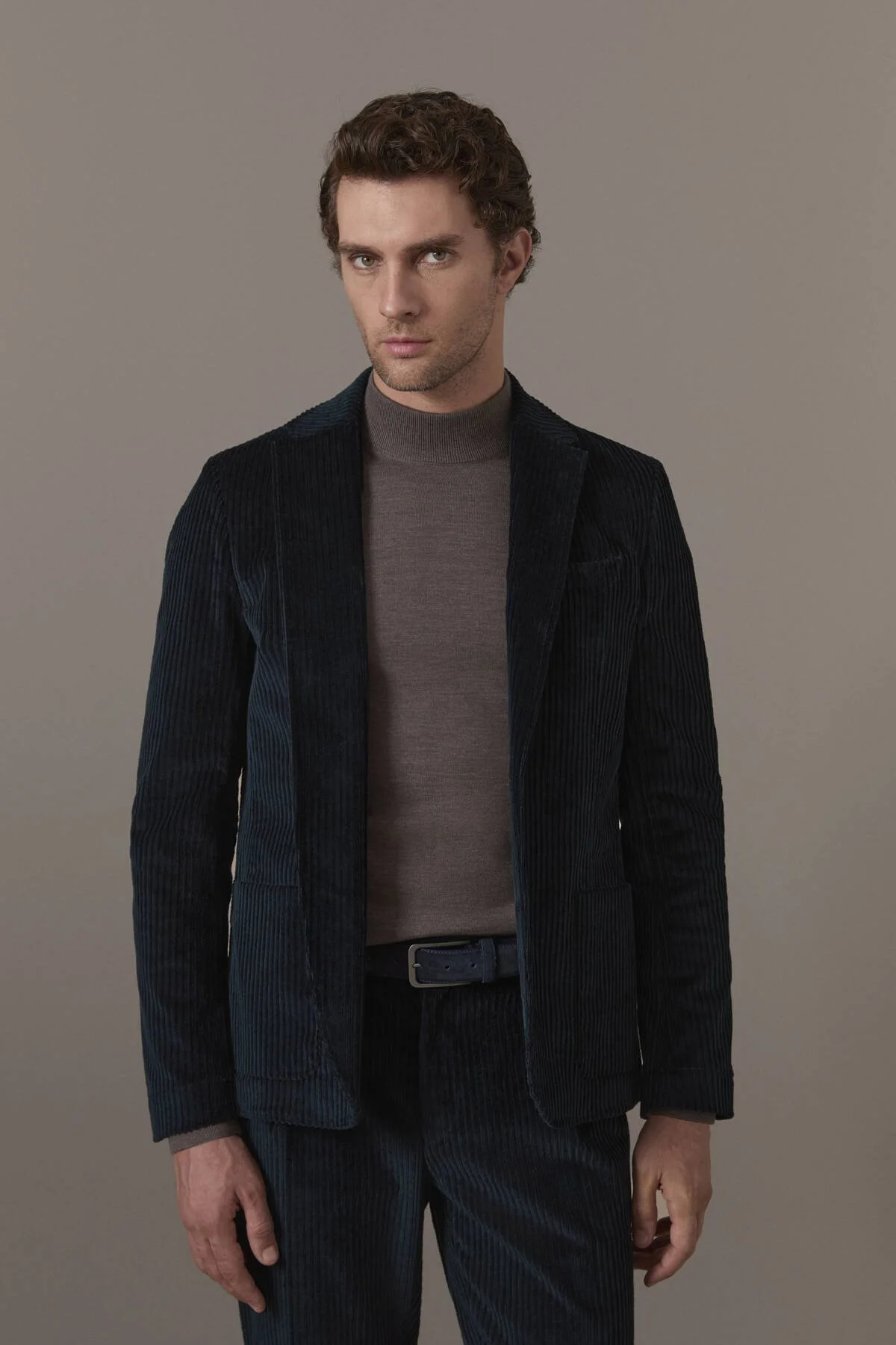 Hemington - Lacivert Kadife Blazer Ceket (1)