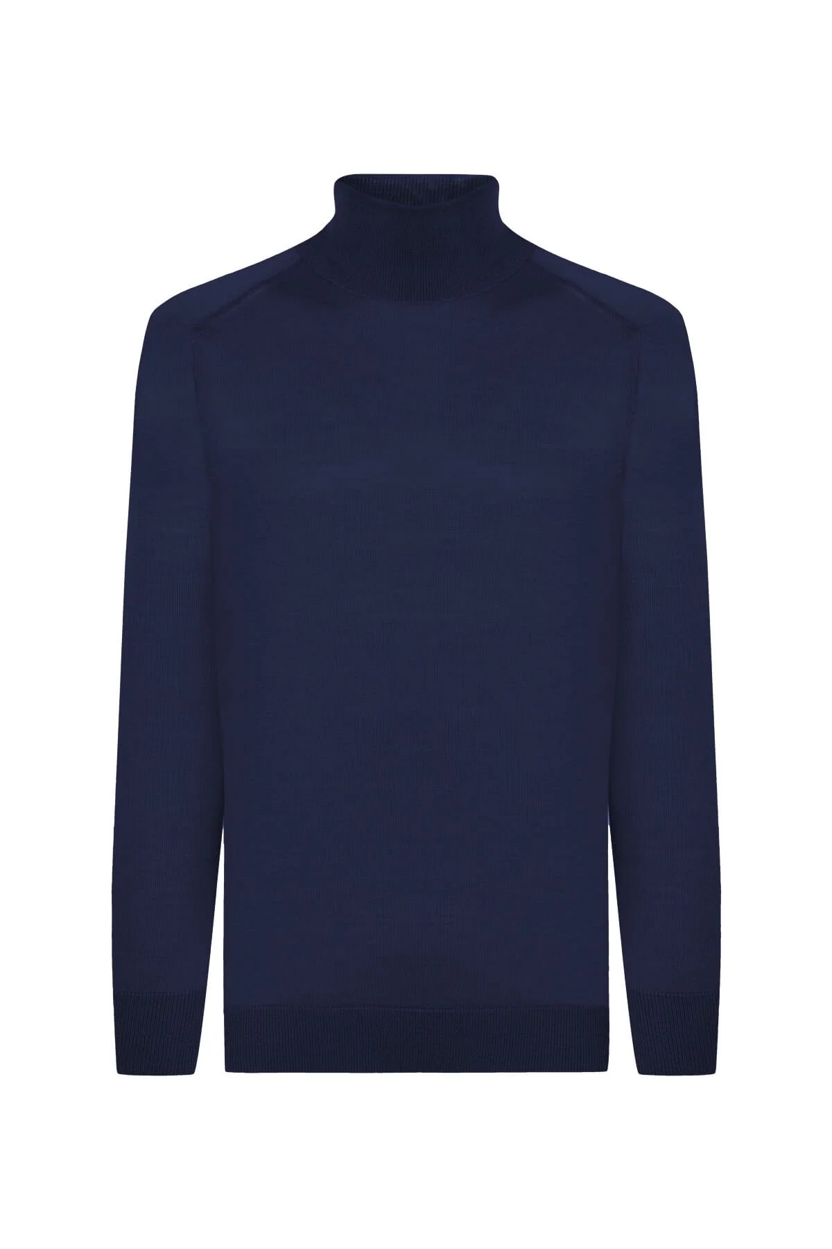 Hemington - Boğazlı Slim Fit Lacivert Merino Yün Triko (7)