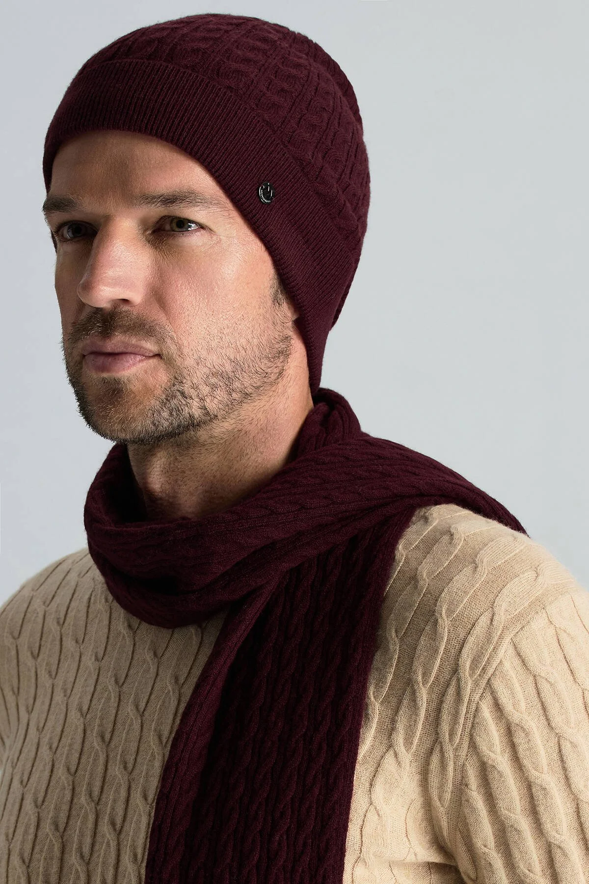 Hemington - Lambswool Yün Bordo Bere (1)