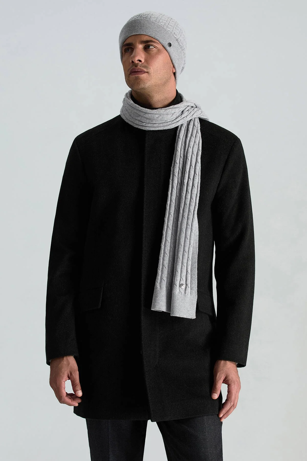 Hemington - Lambswool Yün Açık Gri Bere (3)