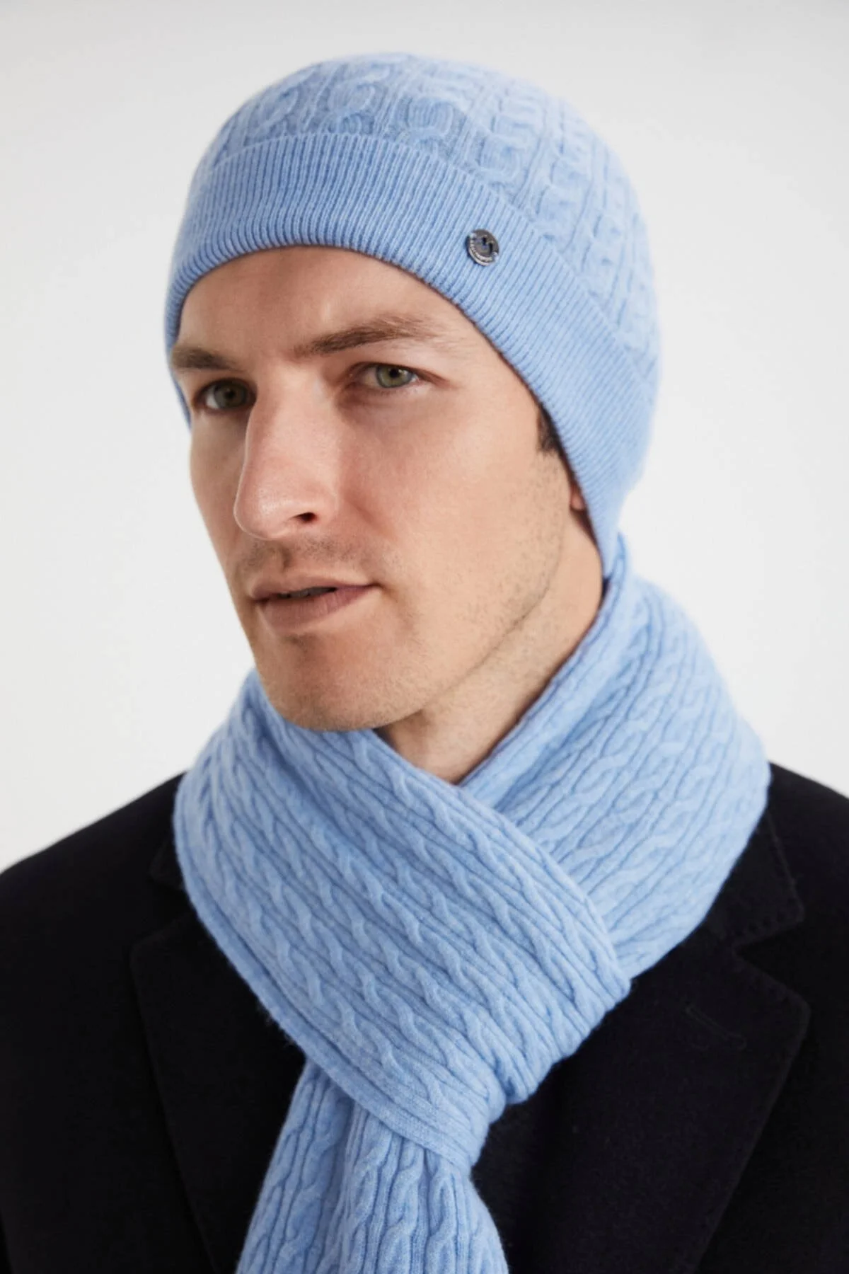 Hemington - Lambswool Yün Buz Mavisi Bere (1)
