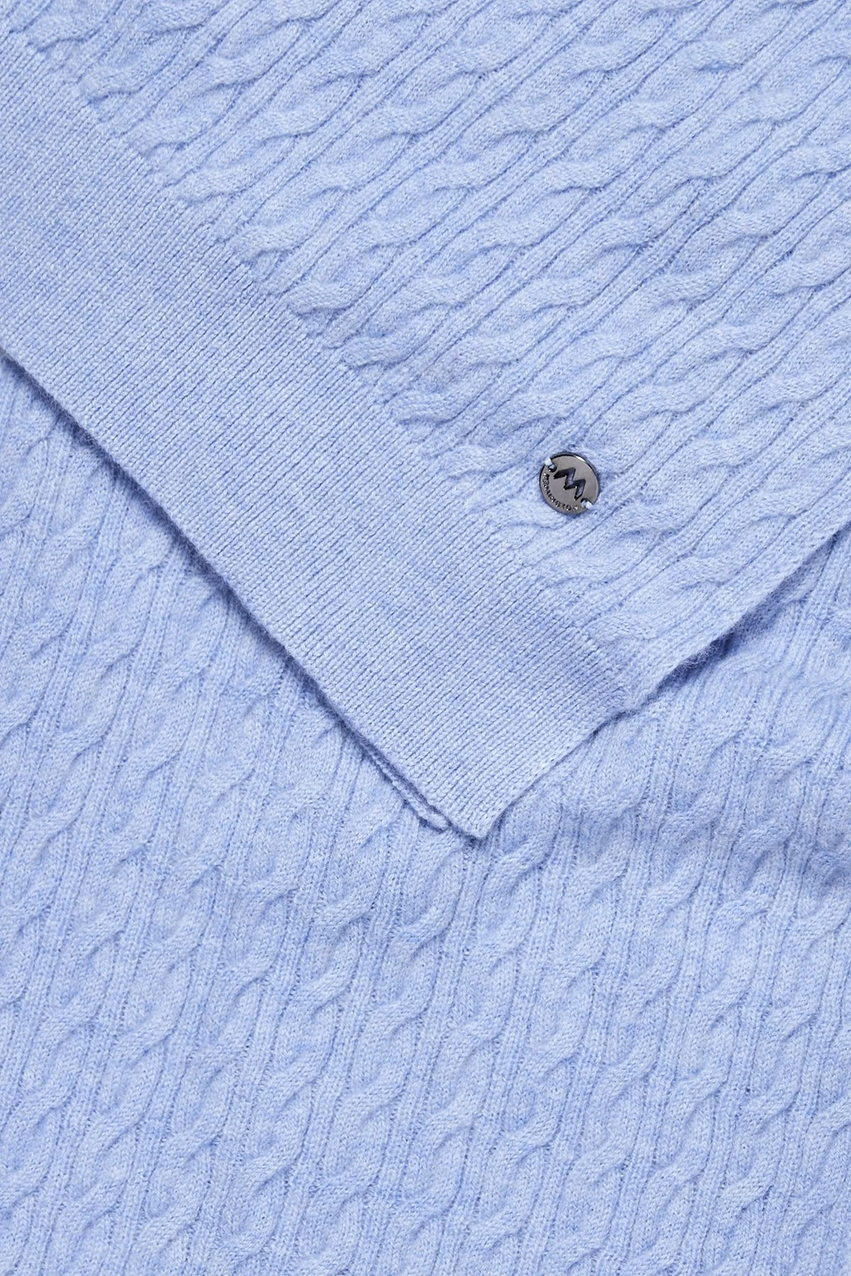 Hemington - Lambswool Yün Buz Mavisi Çocuk Atkı (4)