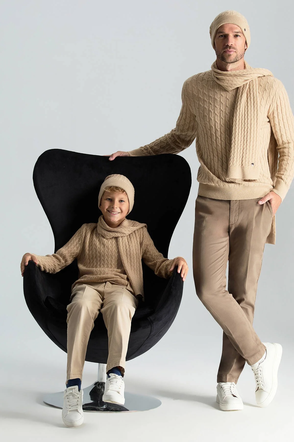 Hemington - Lambswool Yün Camel Çocuk Atkı (3)