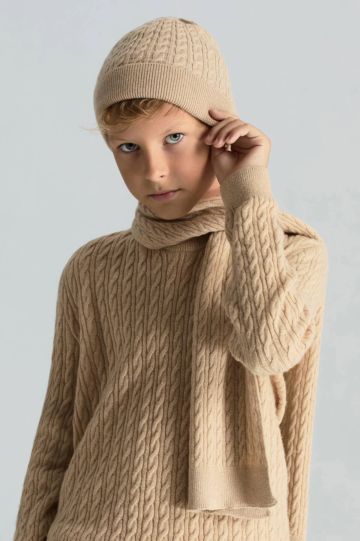 Hemington - Lambswool Yün Camel Çocuk Bere (1)