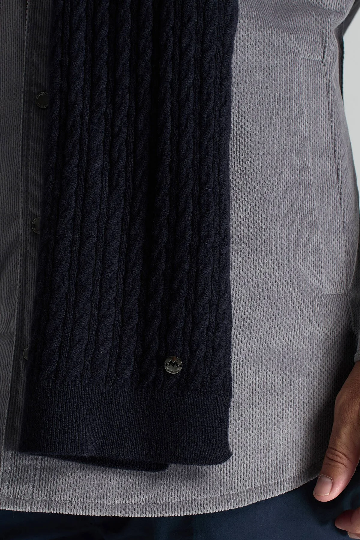 Hemington - Lambswool Yün Lacivert Atkı (3)
