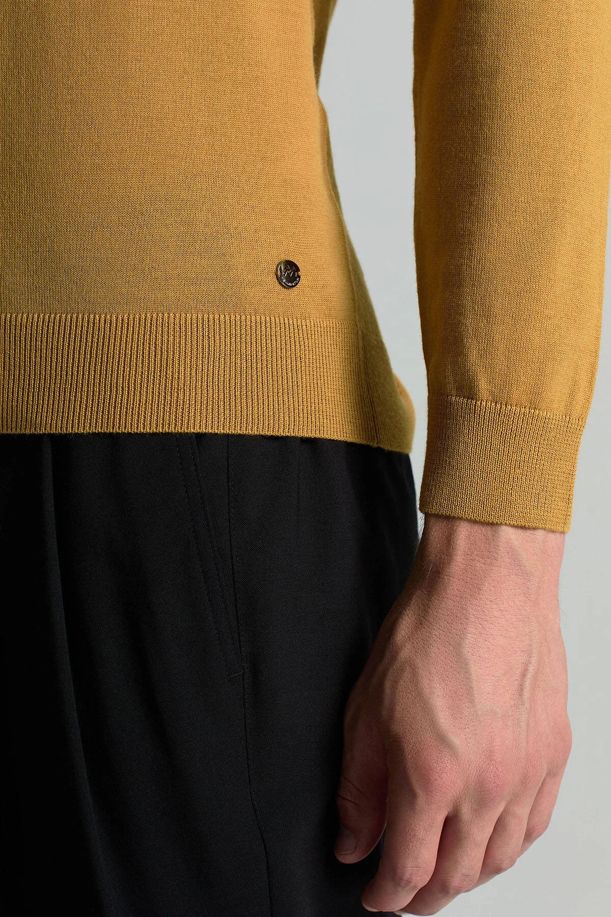 Hemington - Lupetto Yaka Merino Yün Sarı Triko (5)