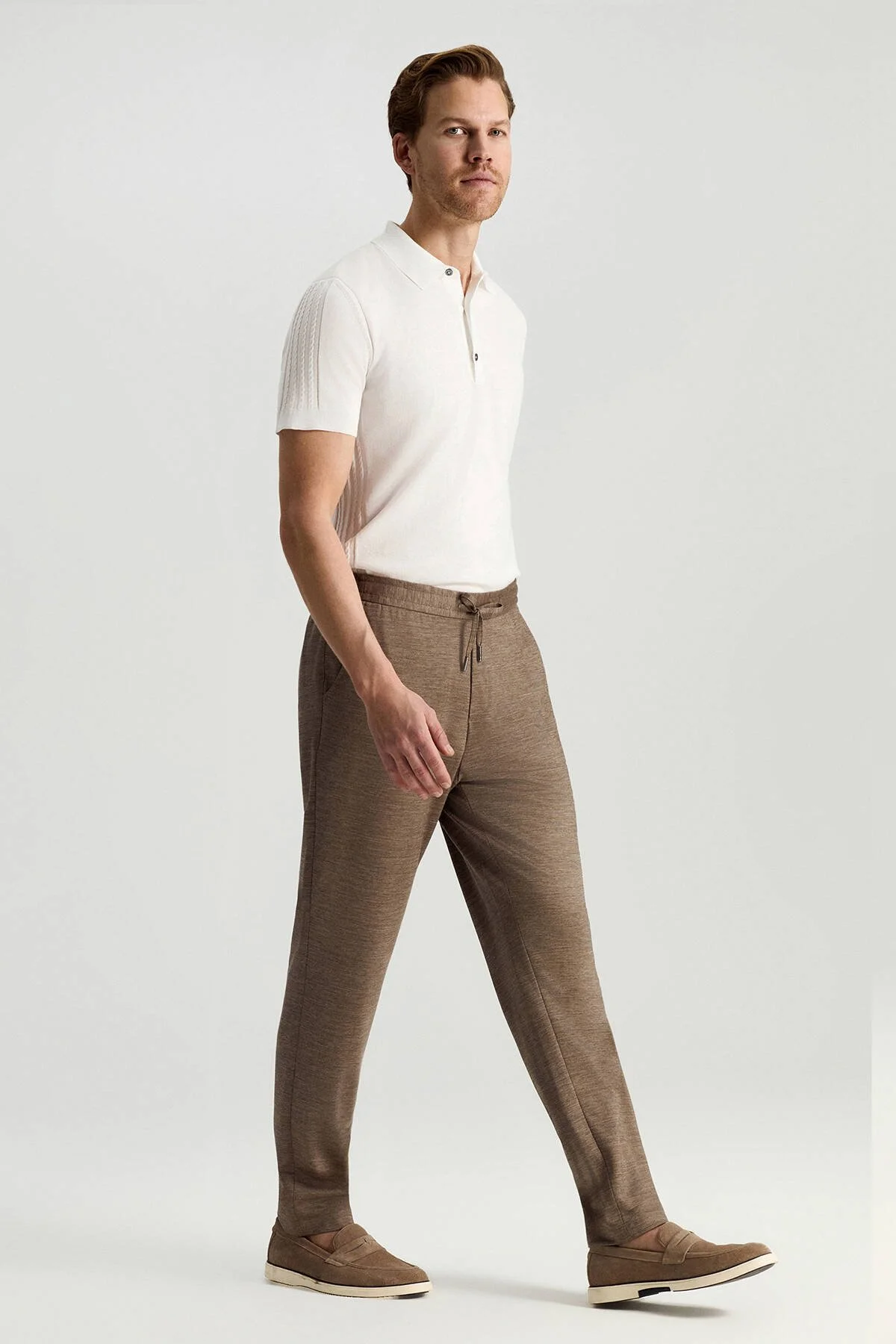 Hemington - Lyocell Kumaş Kum Rengi Relax Chino Pantolon (2)