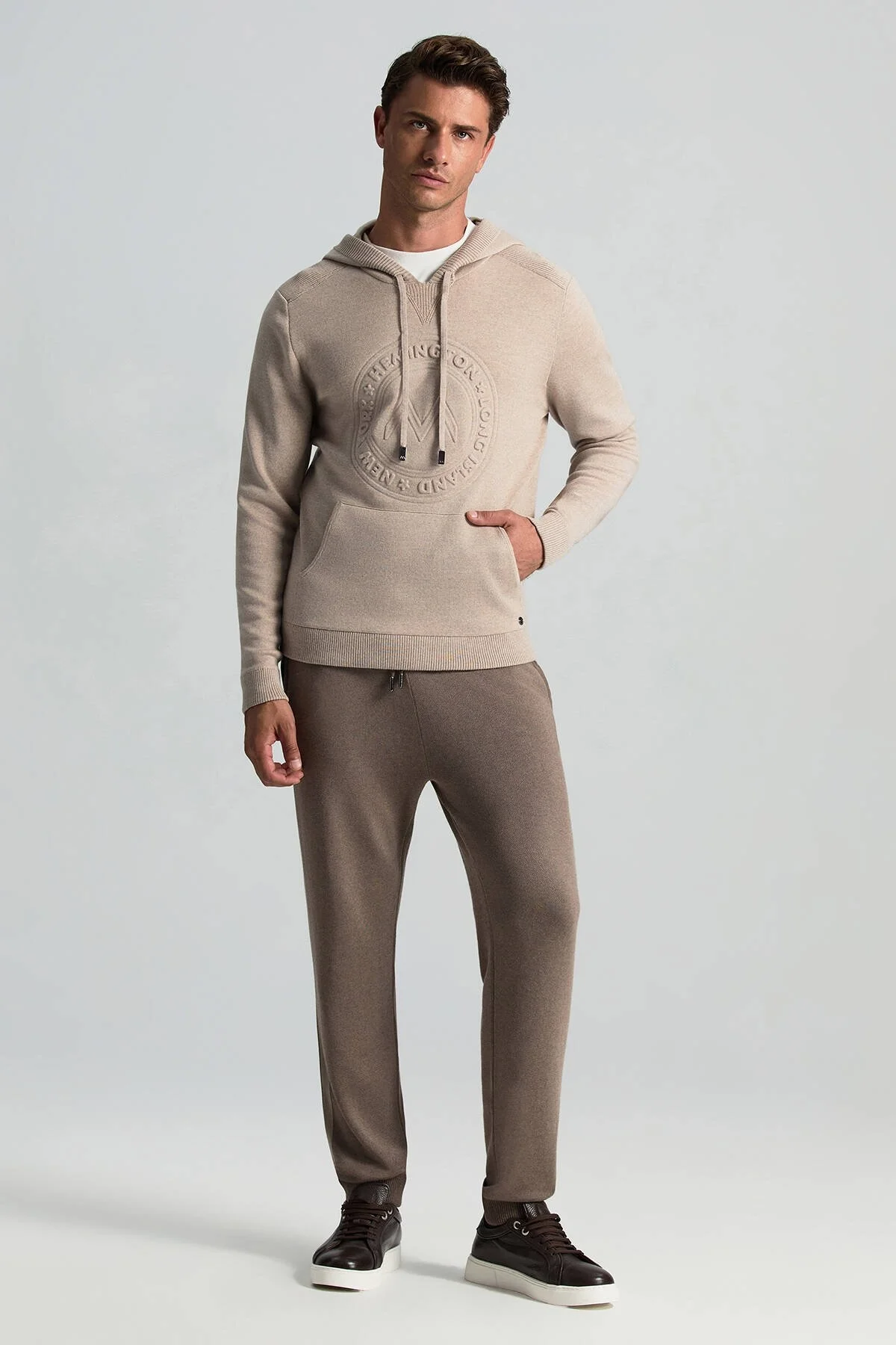 Hemington - M Logolu Kapüşonlu Camel Hoody (3)