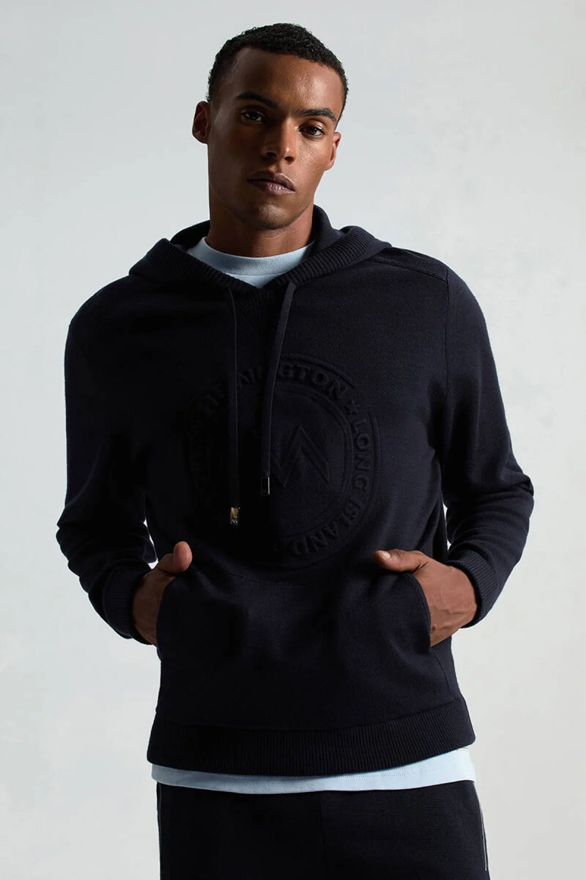 Hemington - M Logolu Kapüşonlu Lacivert Hoody (1)