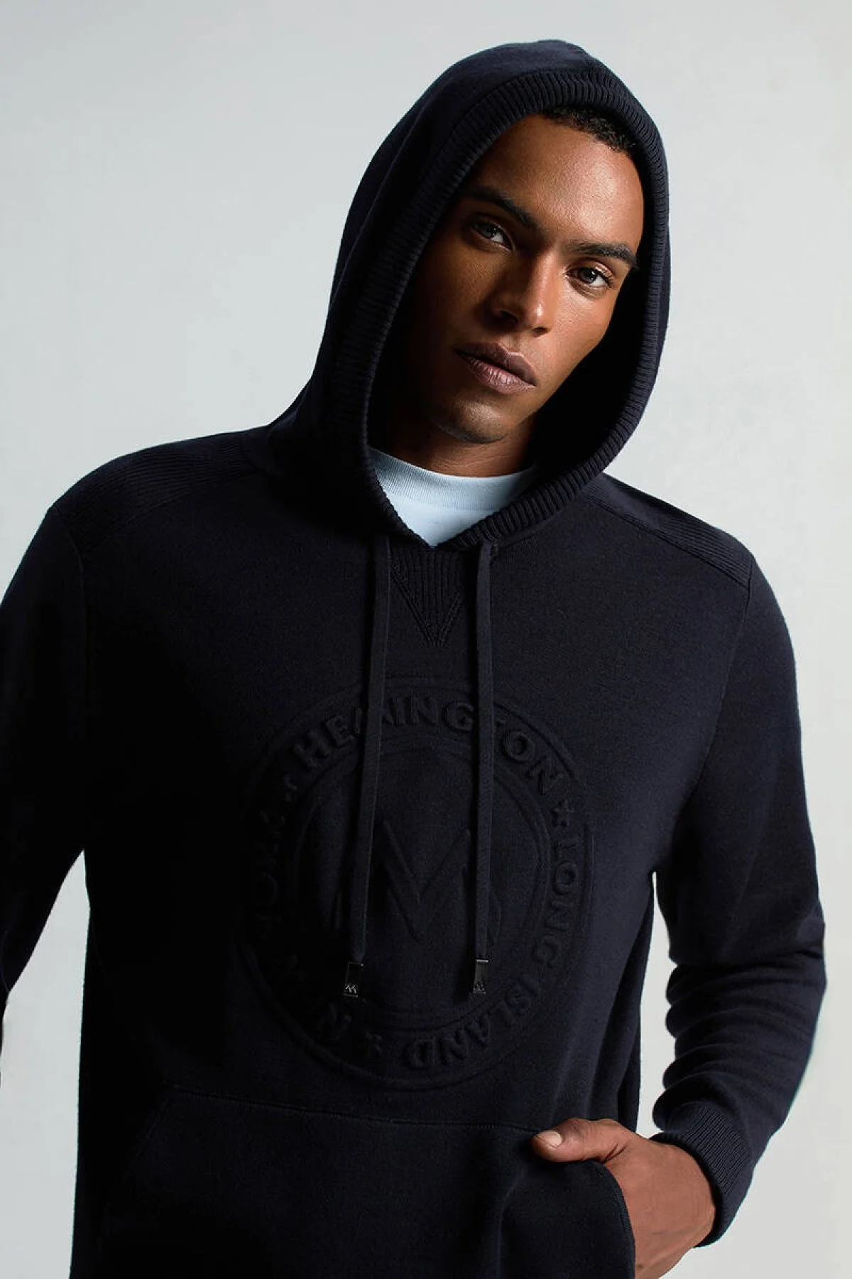 Hemington - M Logolu Kapüşonlu Lacivert Hoody (3)