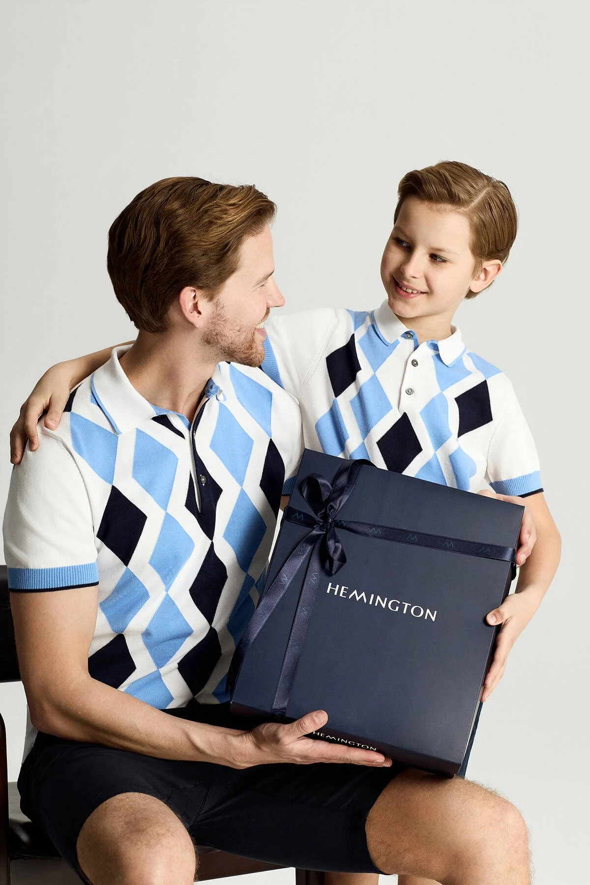 Hemington - Mavi Beyaz Argyle Desen Triko Polo (3)