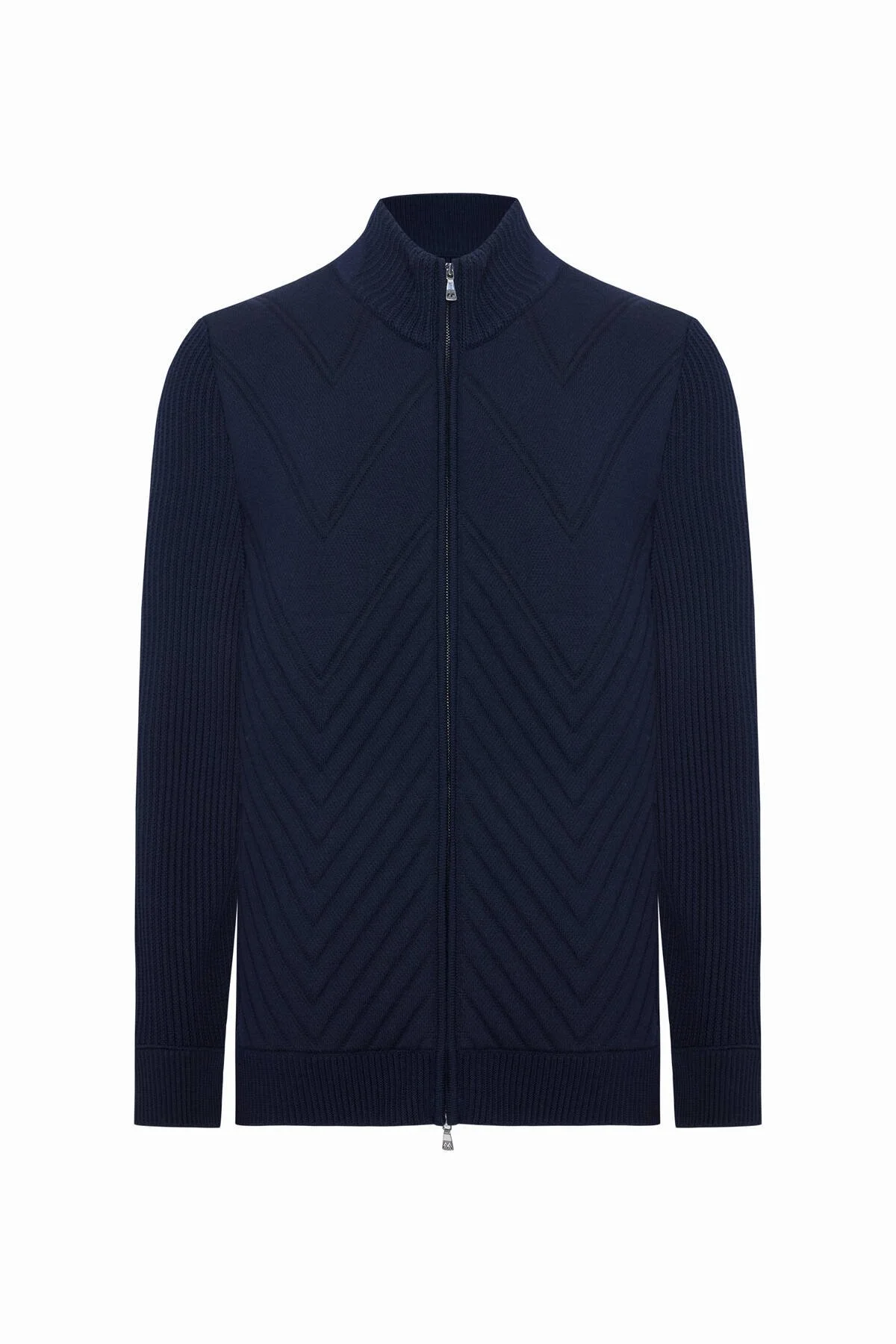Hemington - Merino Yün Activewear Lacivert Triko Ceket (7)