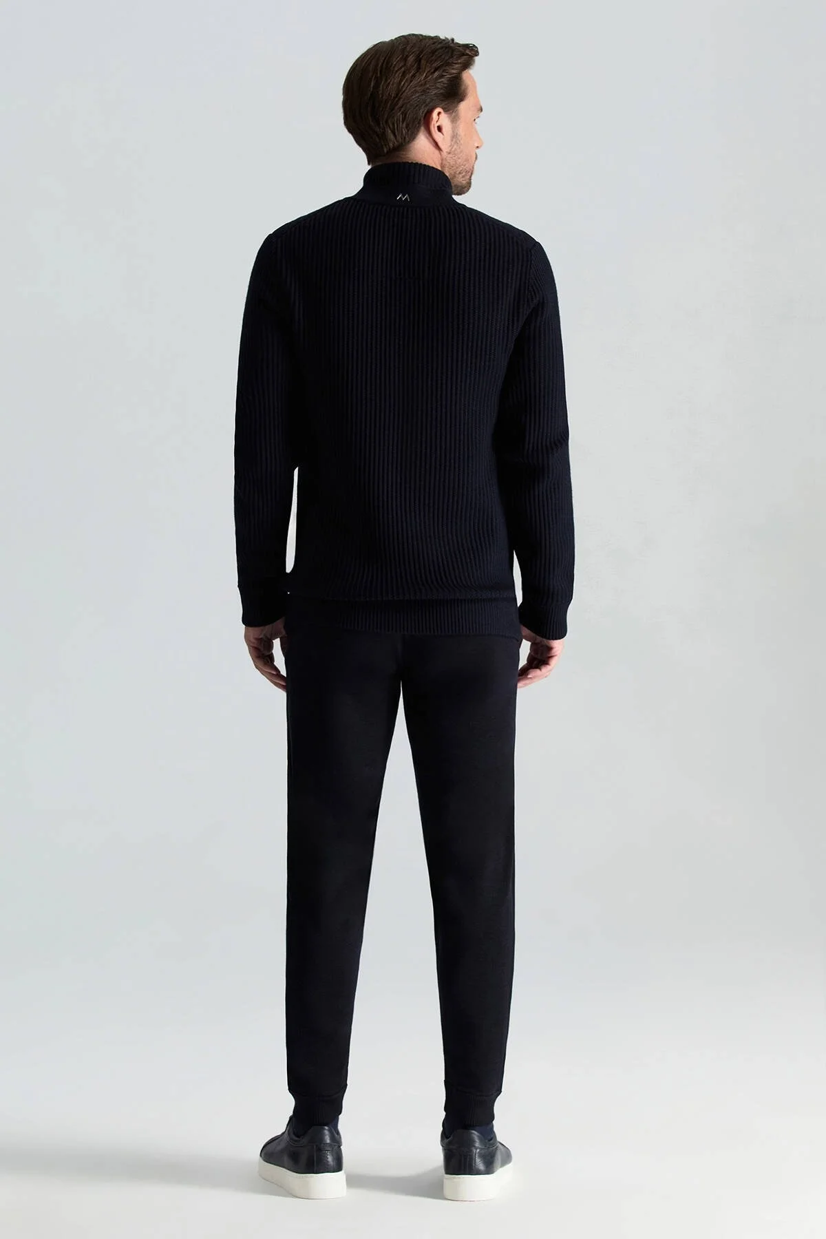 Hemington - Merino Yün Activewear Lacivert Triko Ceket (4)