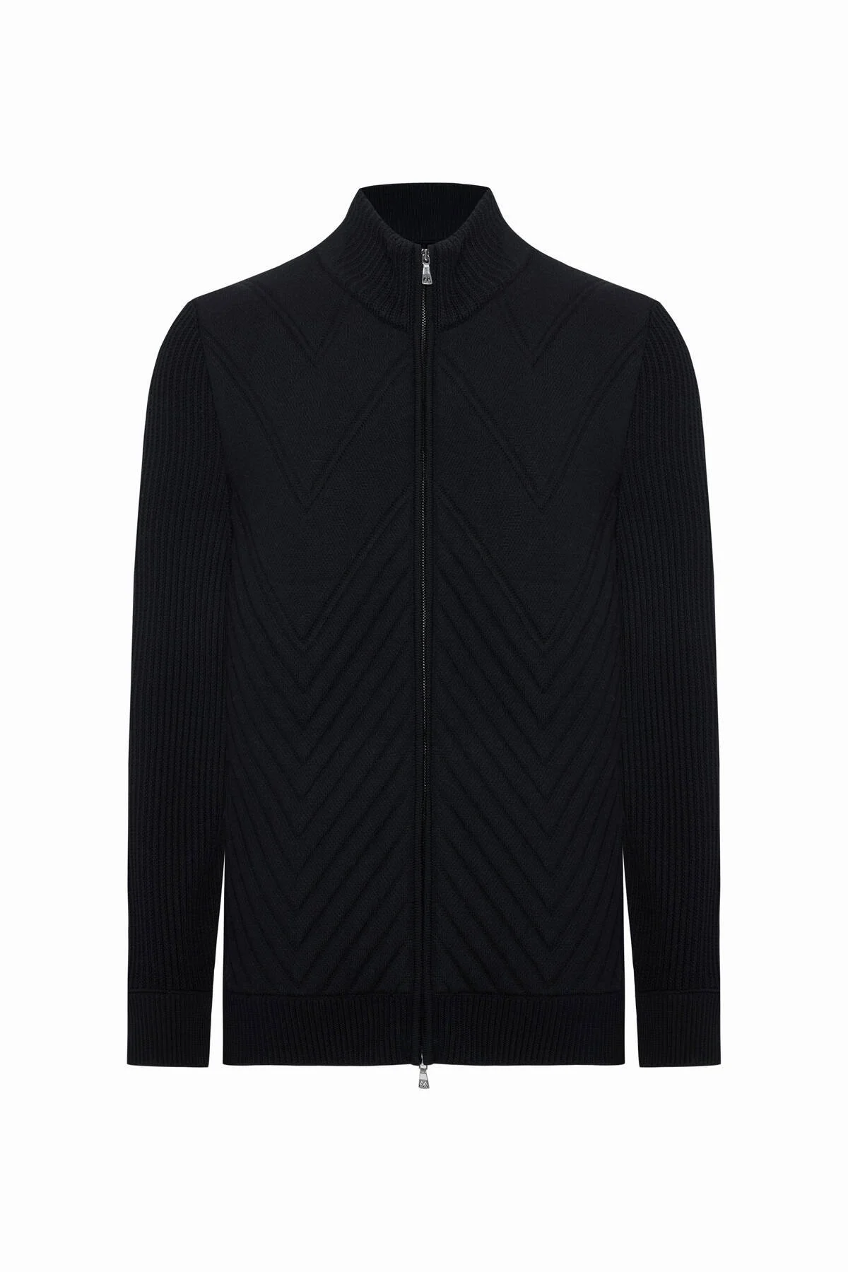 Hemington - Merino Yün Activewear Siyah Triko Ceket (7)