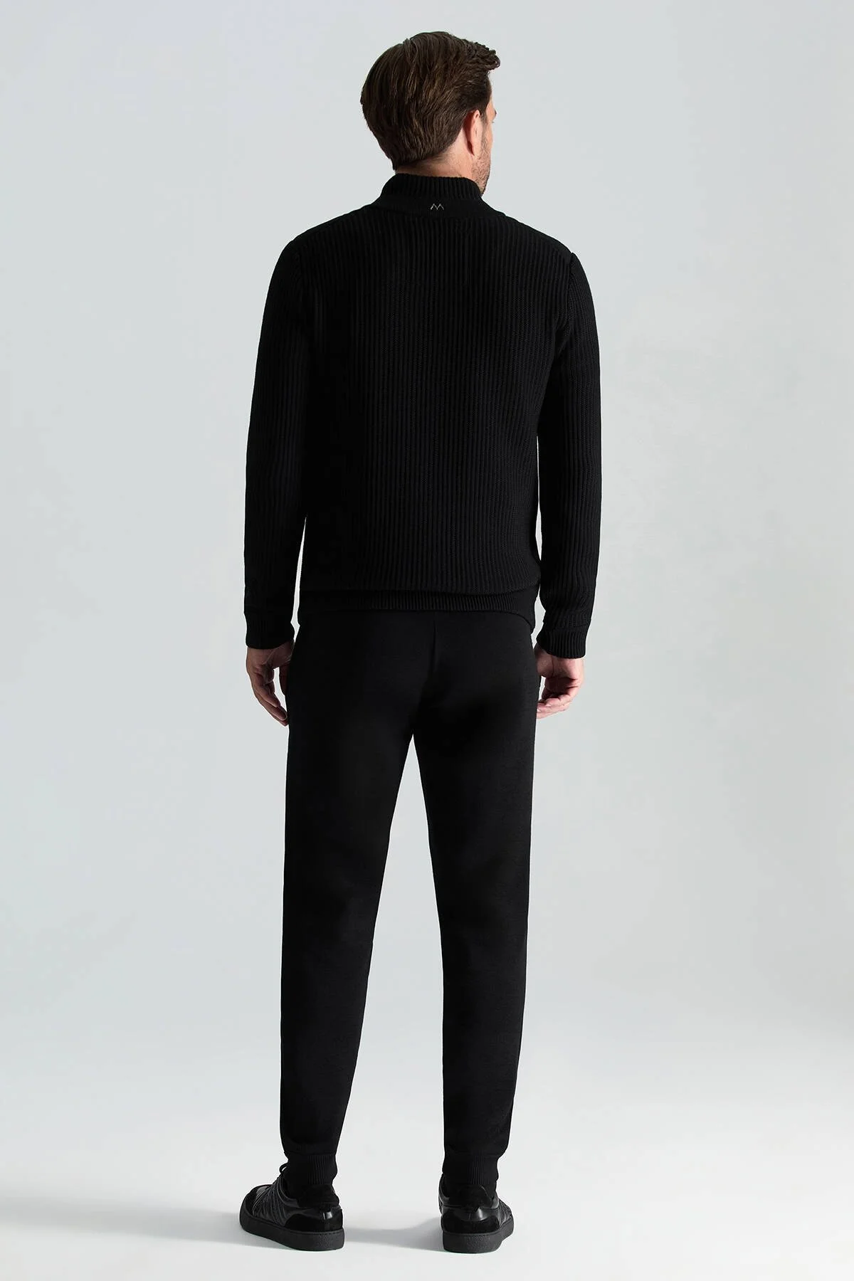 Hemington - Merino Yün Activewear Siyah Triko Ceket (3)