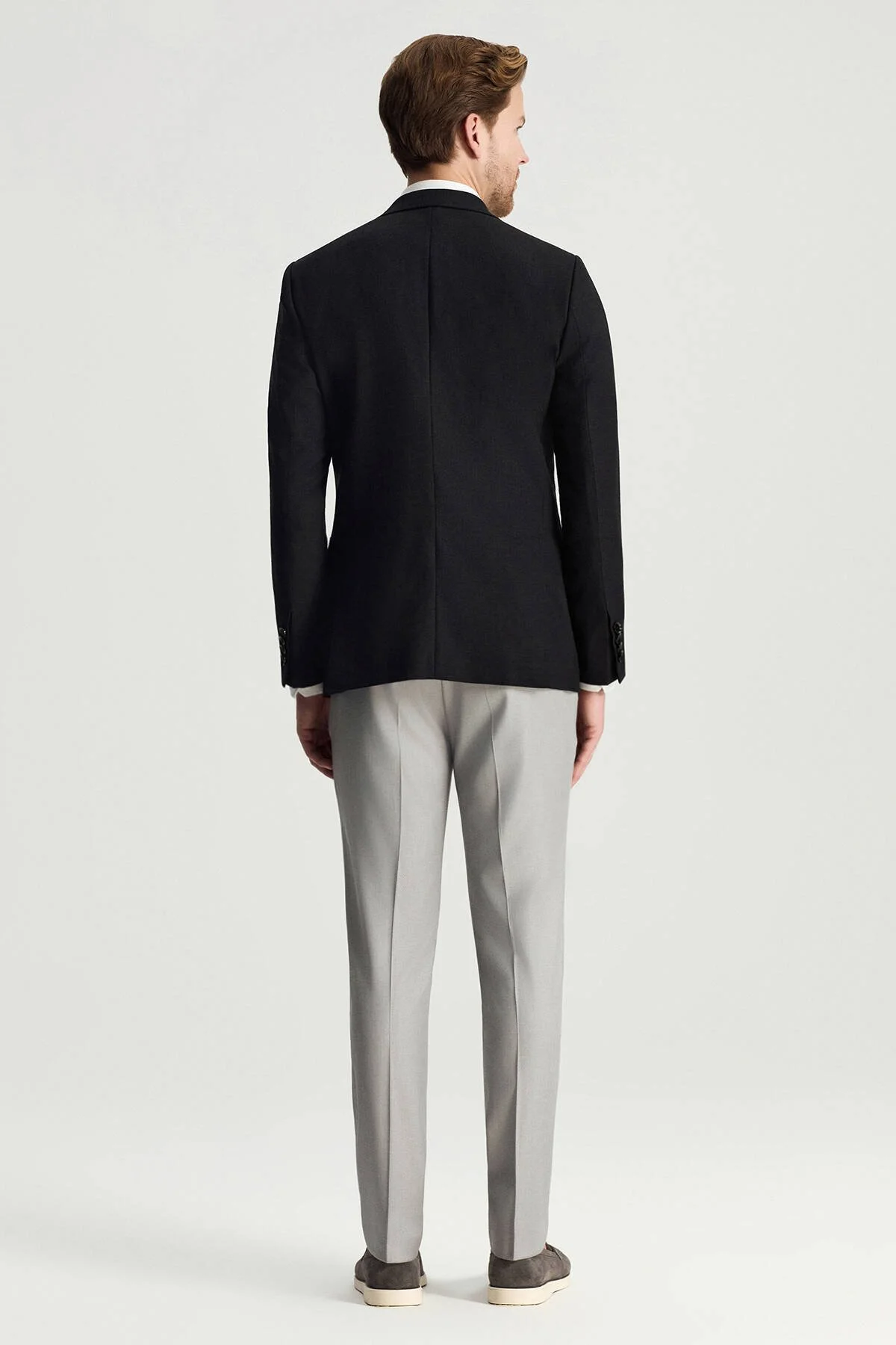 Hemington - Merino Yün-İpek-Keten Karışım Siyah Blazer Ceket (6)