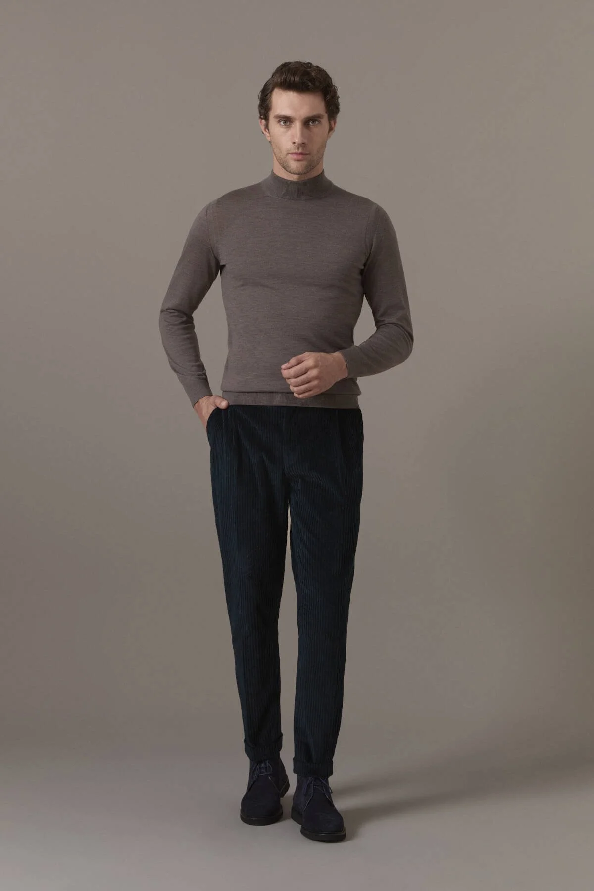 Hemington - Merino Yün Lupetto Yaka Vizon Triko (2)