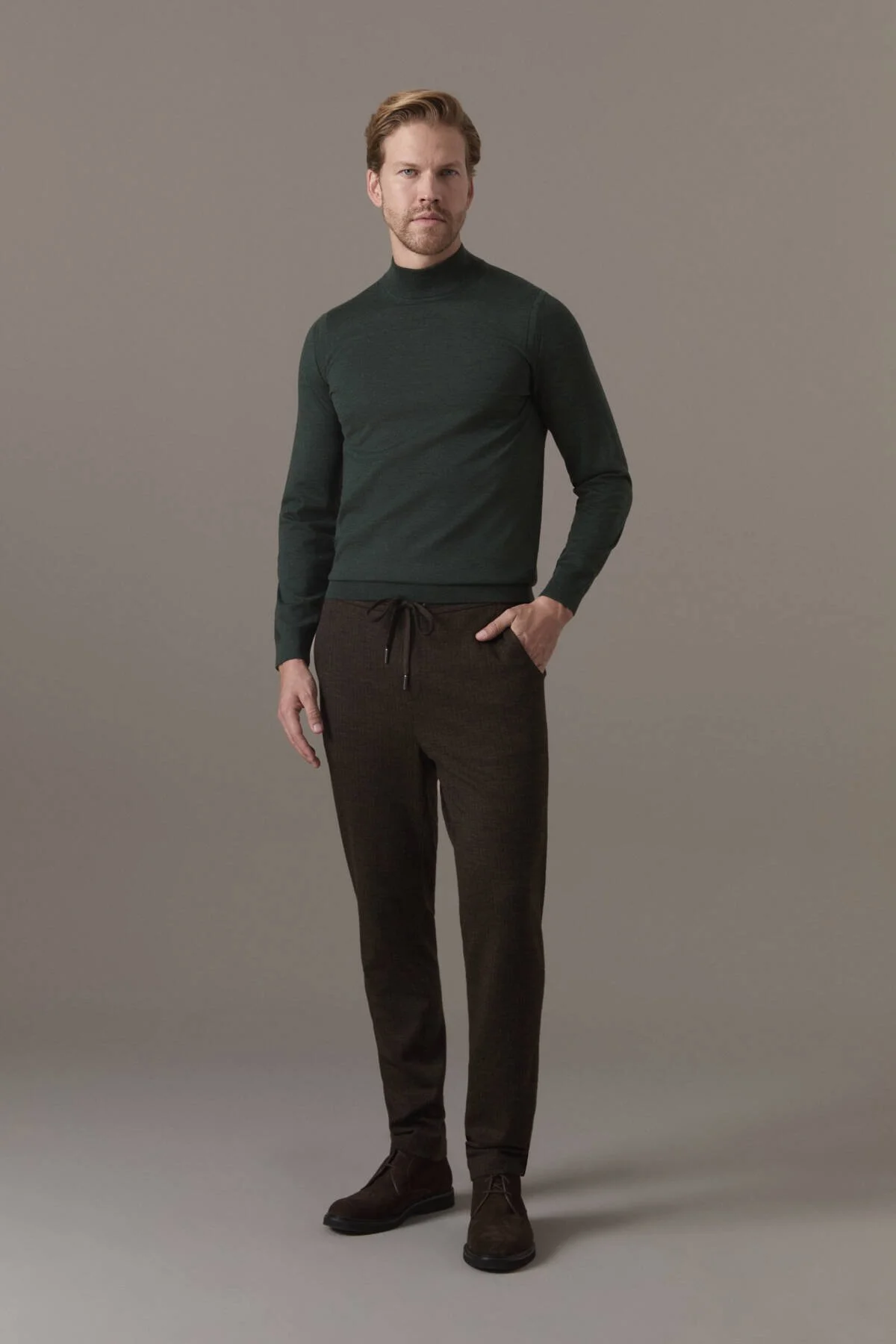 Hemington - Merino Yün Lupetto Yaka Yeşil Triko (2)