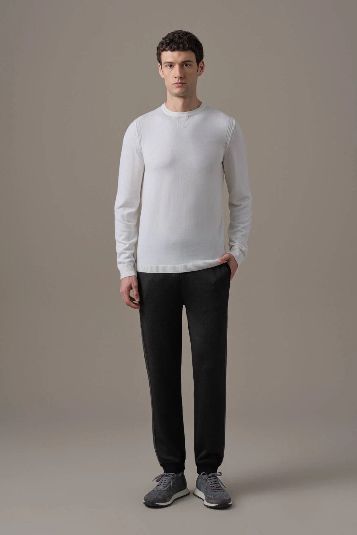 Hemington - Merino Yün-Modal Ekru Lounge Triko (2)