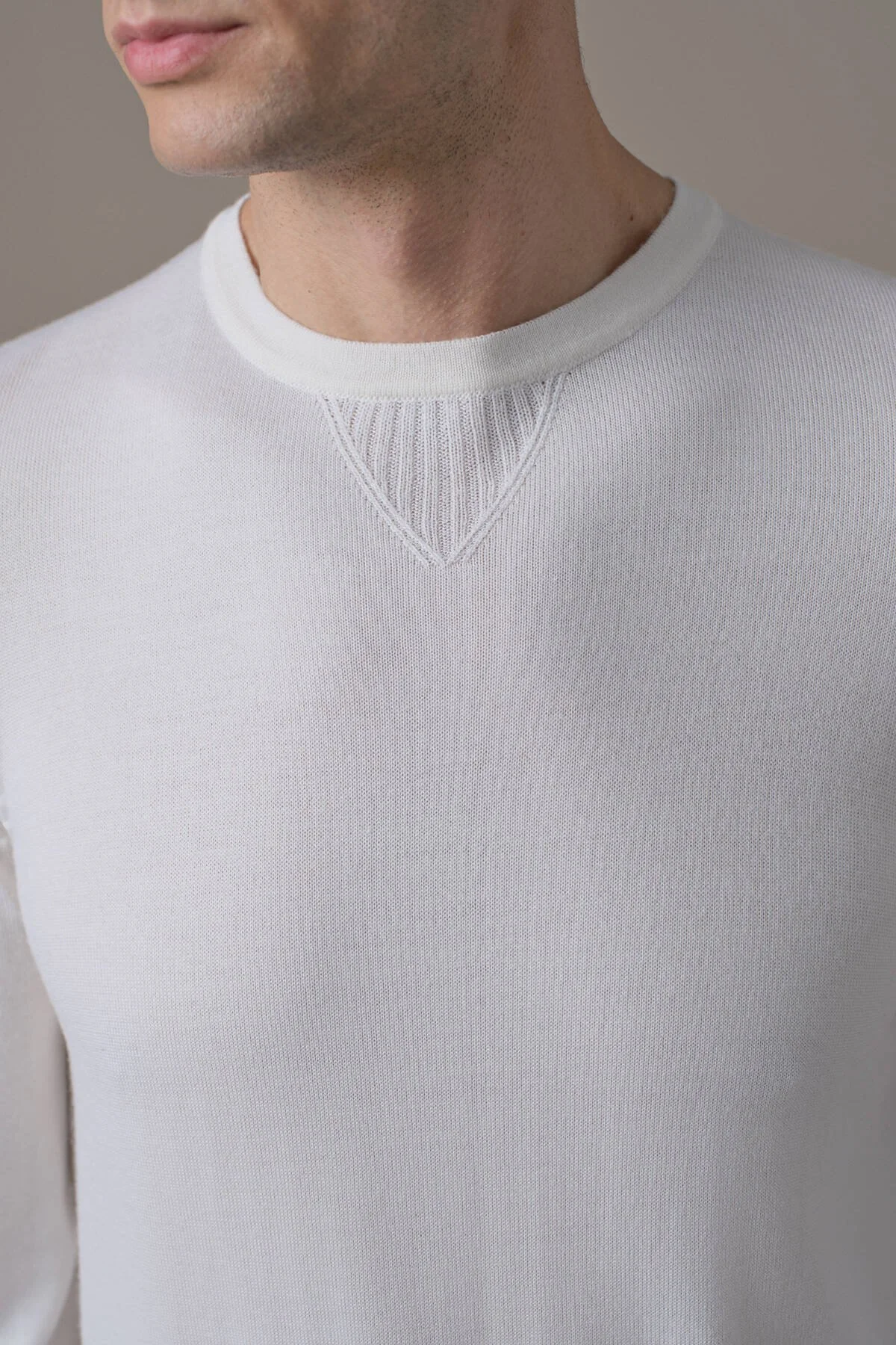 Hemington - Merino Yün-Modal Ekru Lounge Triko (3)
