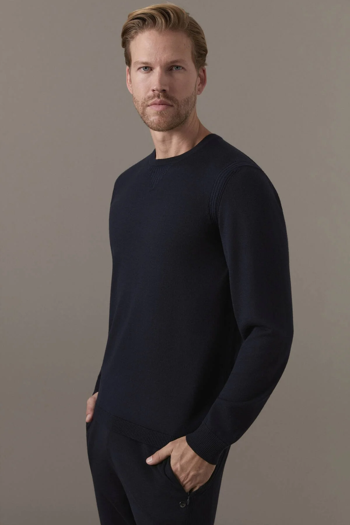 Hemington - Merino Yün-Modal Lacivert Lounge Triko (3)