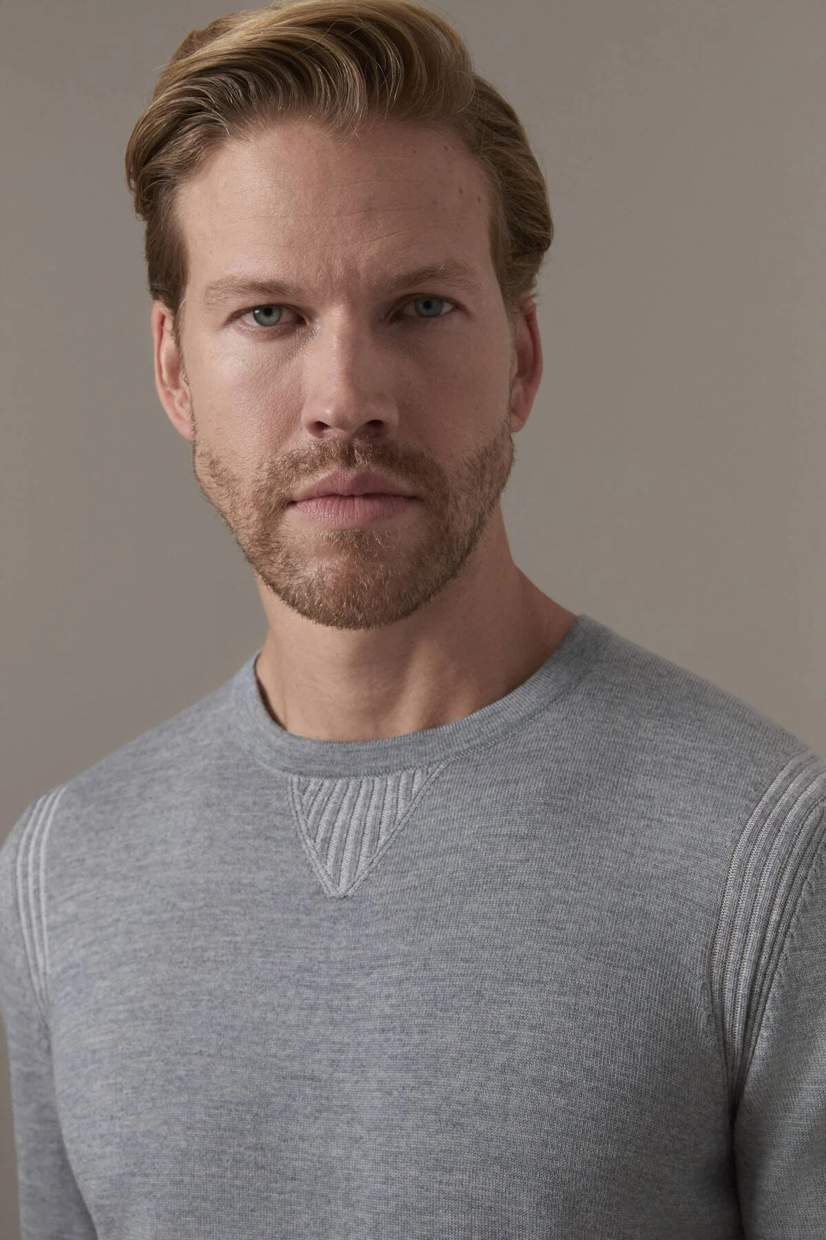 Hemington - Merino Yün-Modal Açık Gri Lounge Triko (3)