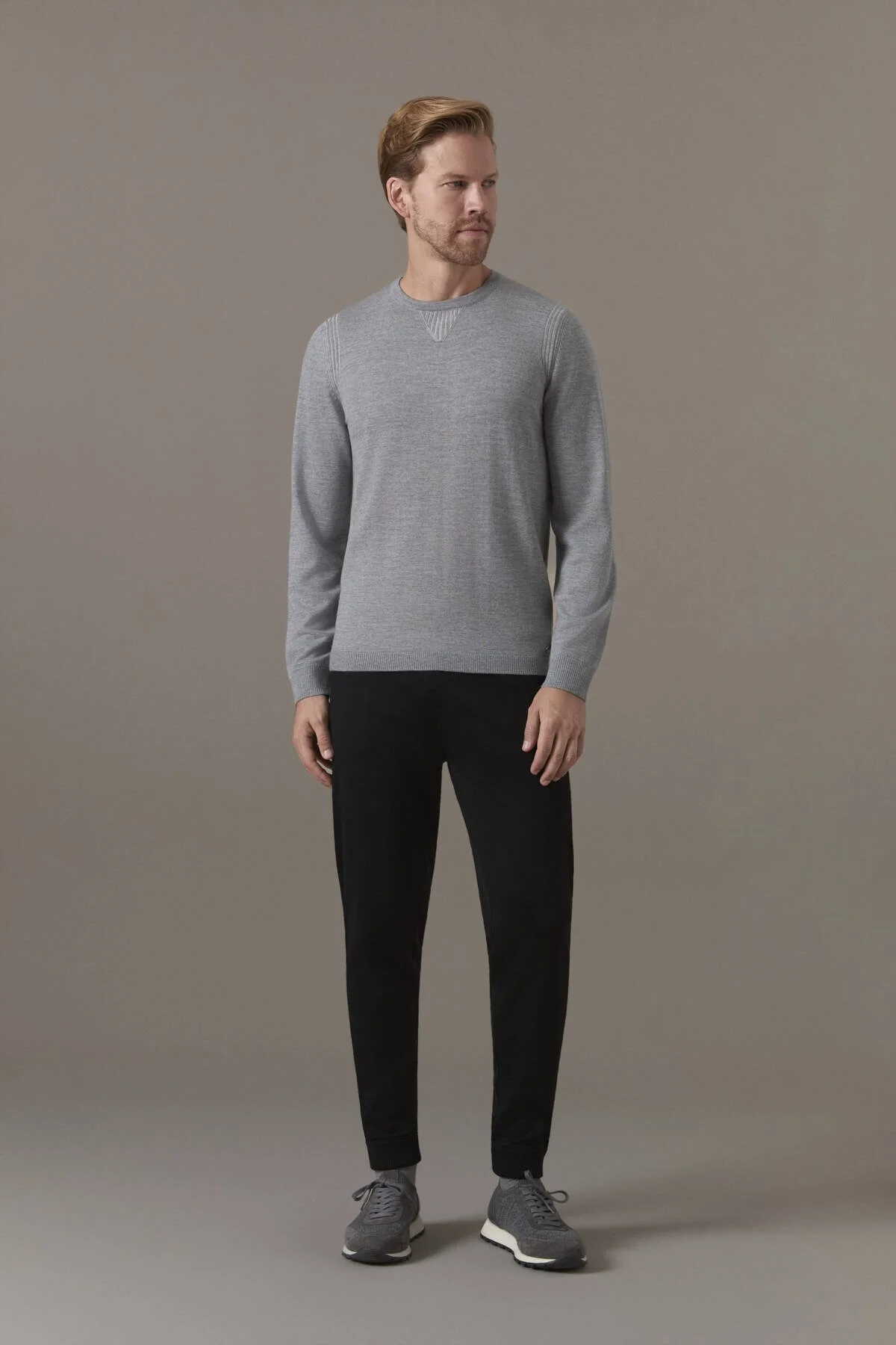 Hemington - Merino Yün-Modal Açık Gri Lounge Triko (2)