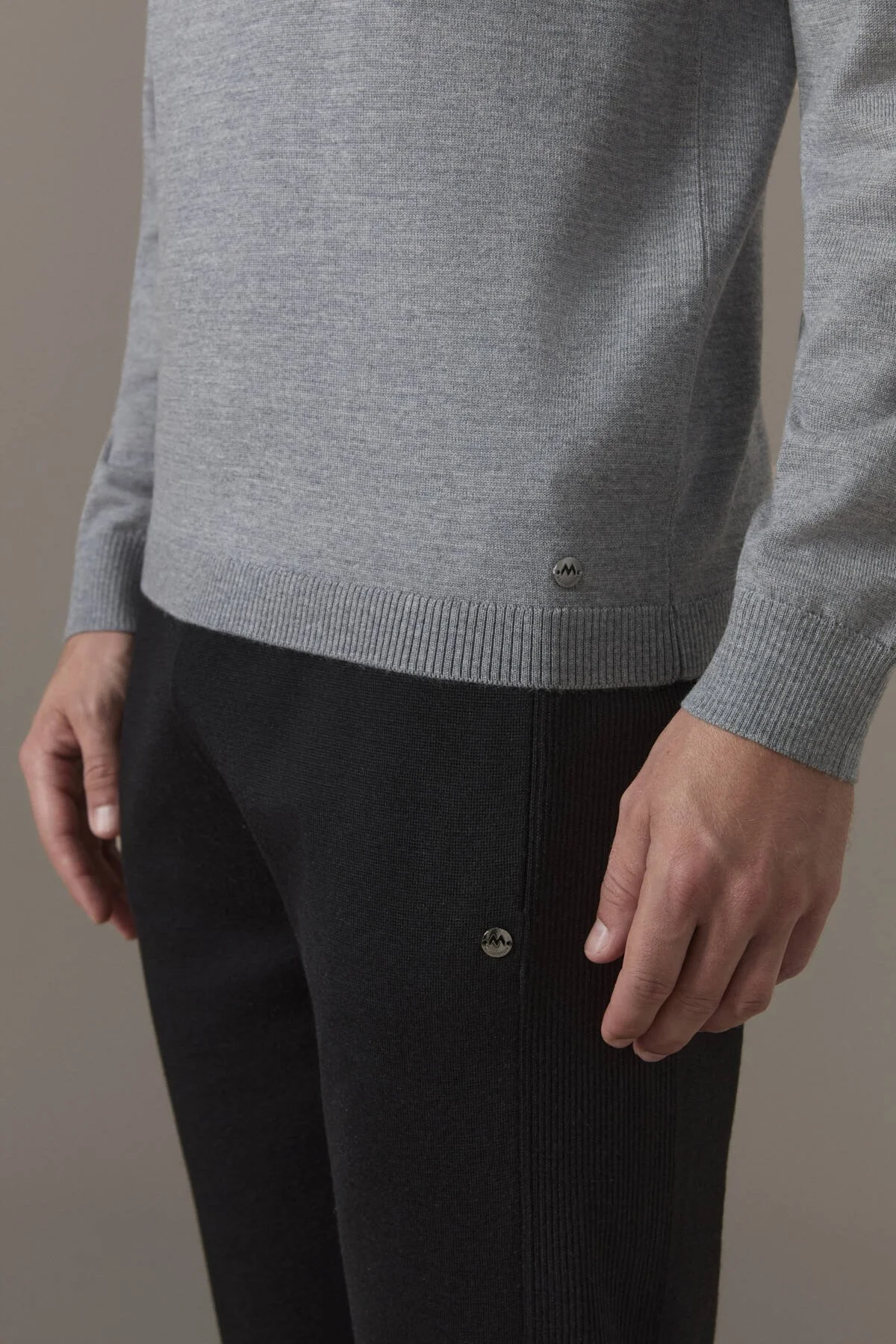 Hemington - Merino Yün-Modal Açık Gri Lounge Triko (4)