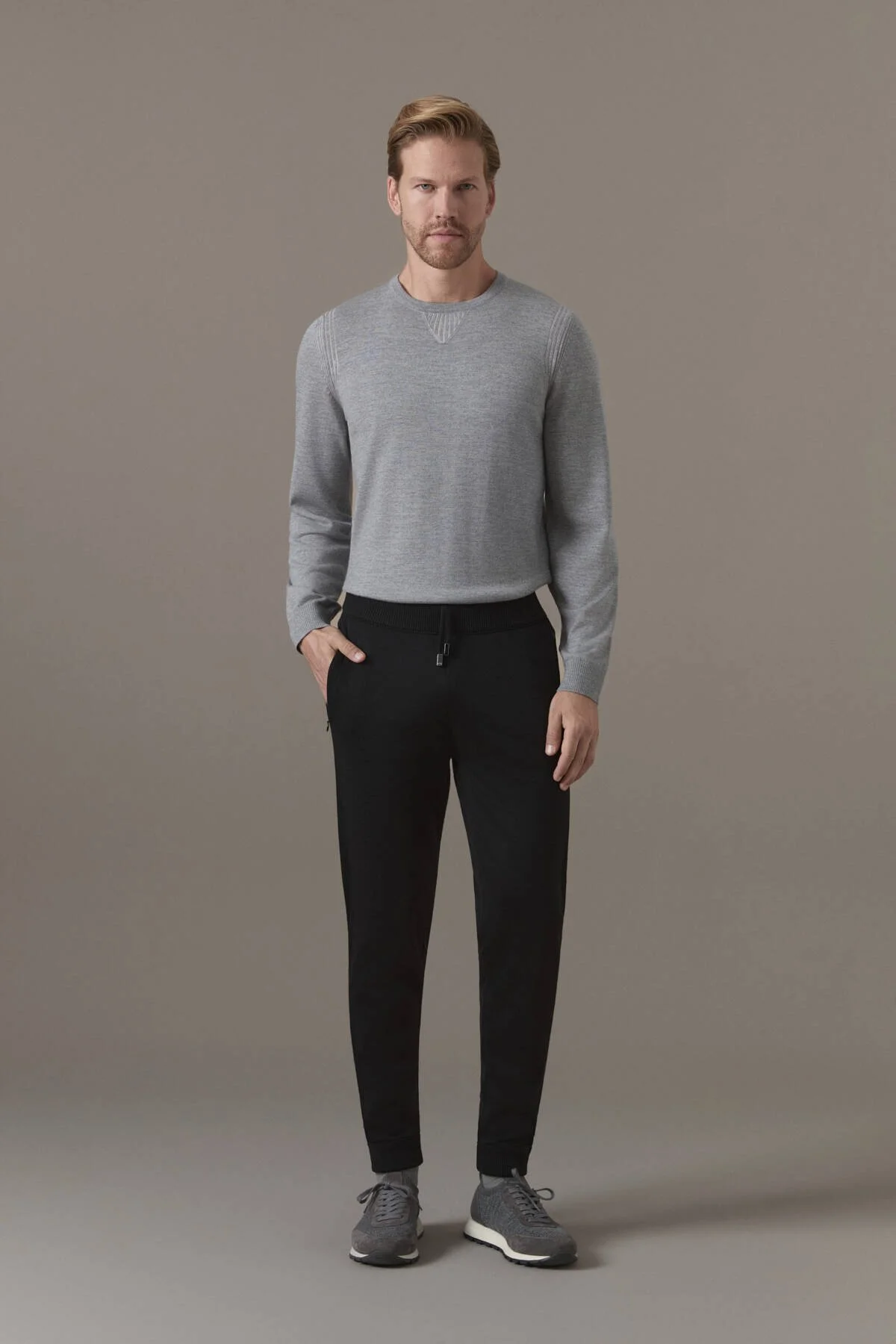 Hemington - Merino Yün Siyah Triko Pantolon (2)