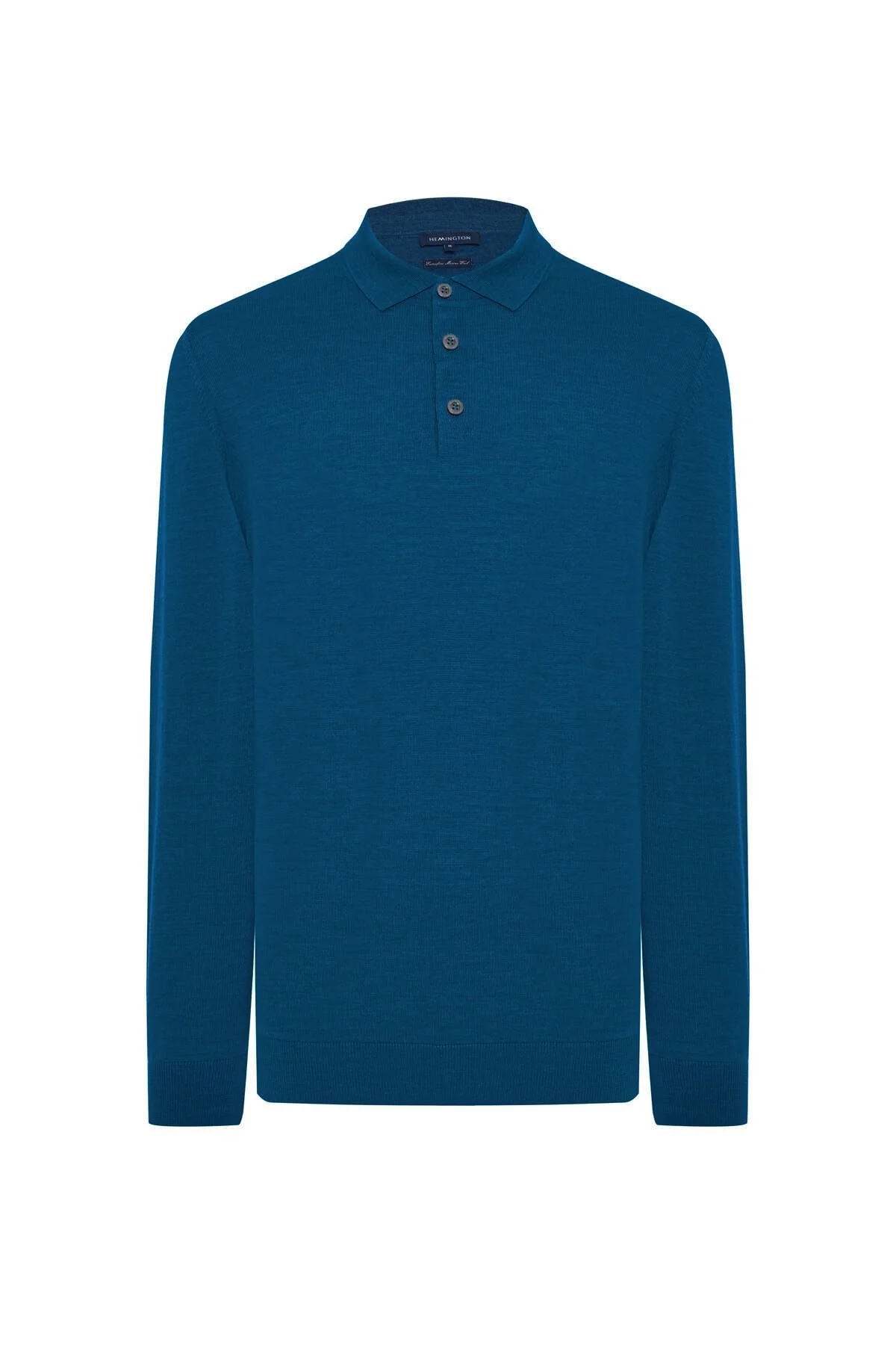 Hemington - Merino Yünü Polo Yaka Petrol Mavisi Triko (7)