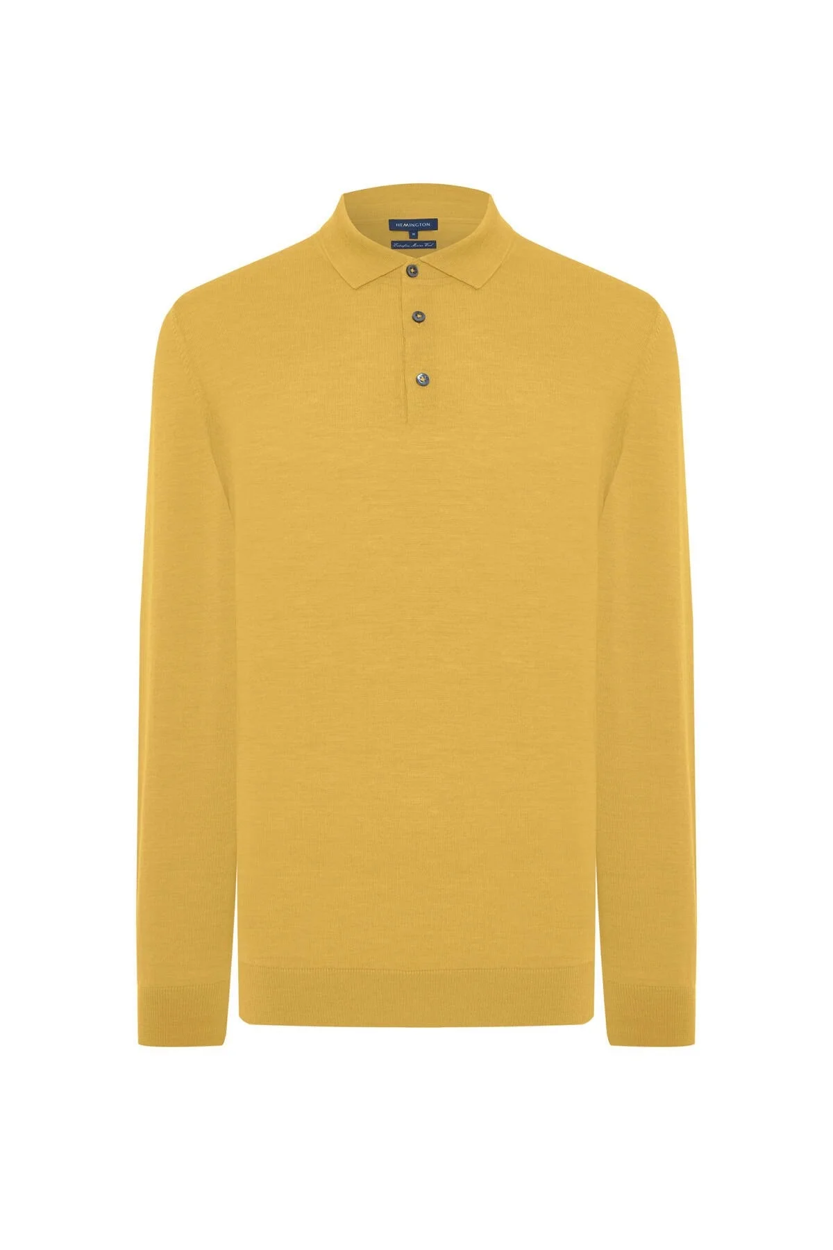 Hemington - Merino Yünü Polo Yaka Sarı Triko (7)