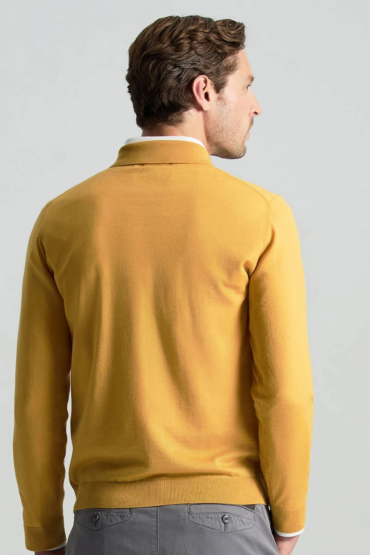 Hemington - Merino Yünü Polo Yaka Sarı Triko (6)