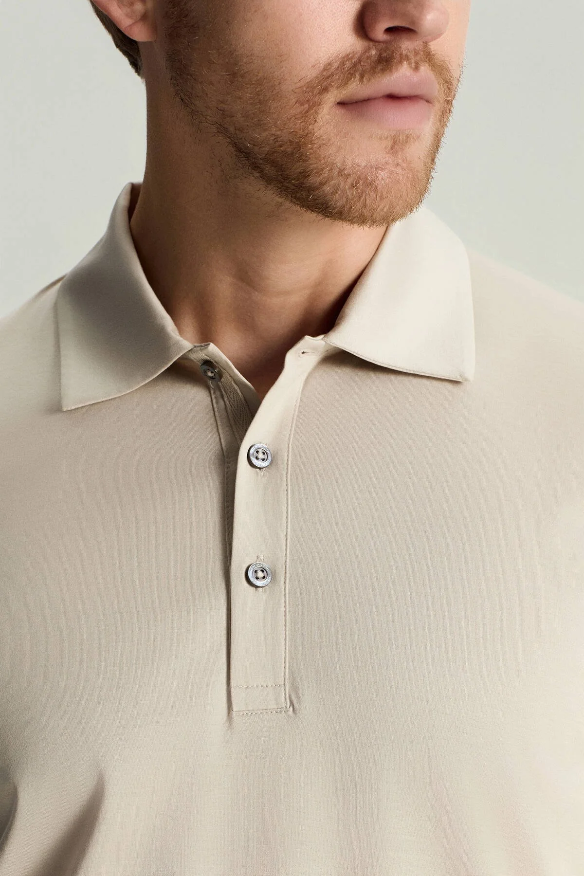 Hemington - Merserize Pamuk Açık Bej Polo Yaka T-Shirt (3)