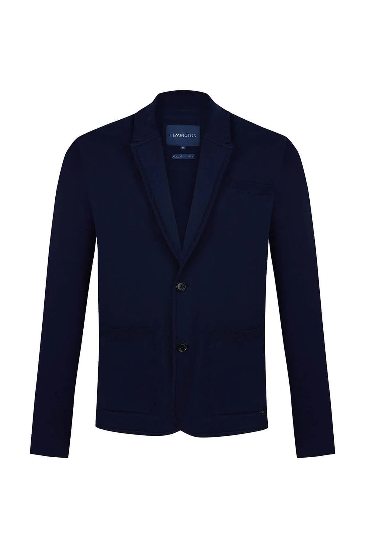Hemington - Merserize Pamuk Lacivert Triko Blazer Ceket (7)