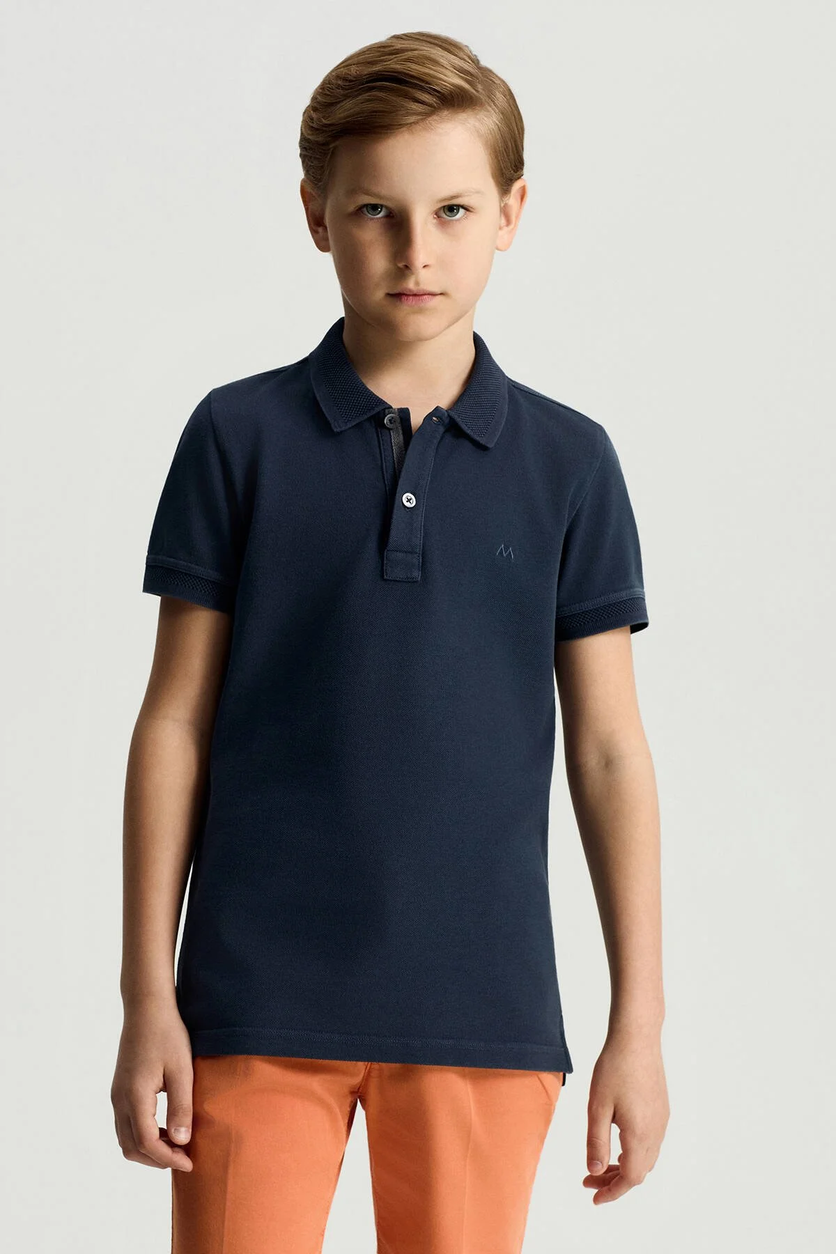 Hemington - Vintage Görünümlü Lacivert Polo Yaka Çocuk T-Shirt (1)