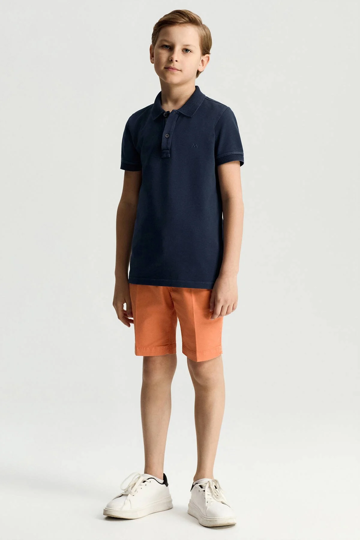 Hemington - Vintage Görünümlü Lacivert Polo Yaka Çocuk T-Shirt (2)