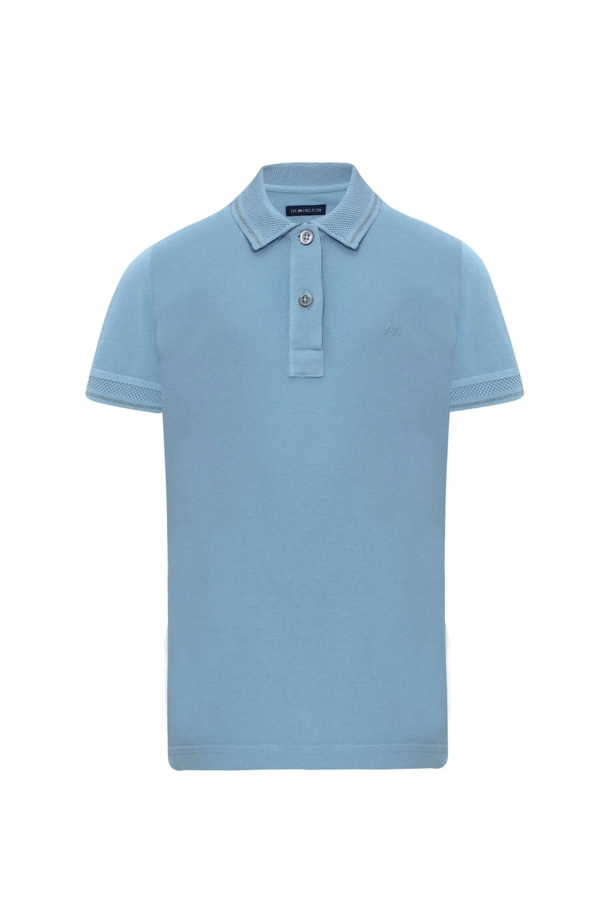 Hemington - Vintage Görünümlü Mavi Polo Yaka Çocuk T-Shirt (6)