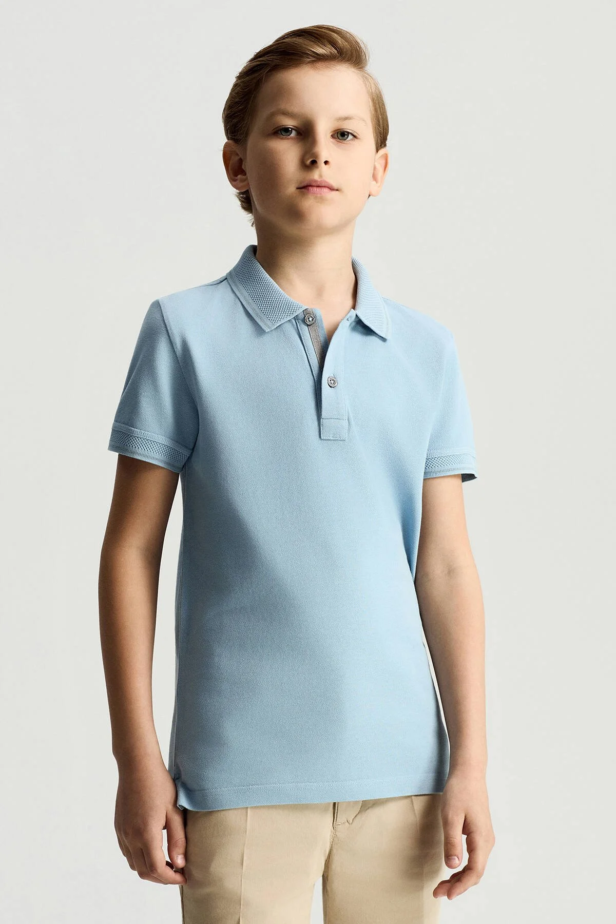Hemington - Vintage Görünümlü Mavi Polo Yaka Çocuk T-Shirt (1)