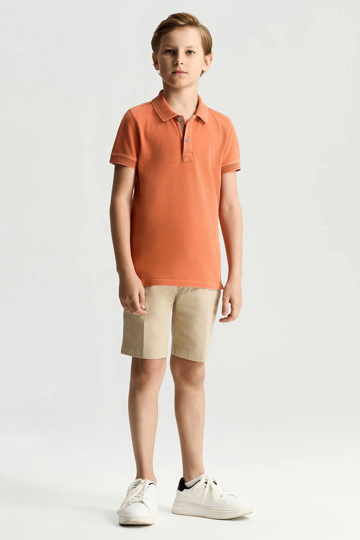 Hemington - Vintage Görünümlü Turuncu Polo Yaka Çocuk T-Shirt (3)