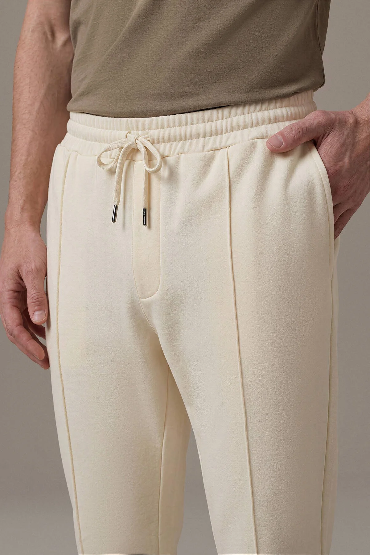 Hemington - Nervür Detay Ekru Örme Pantolon (3)