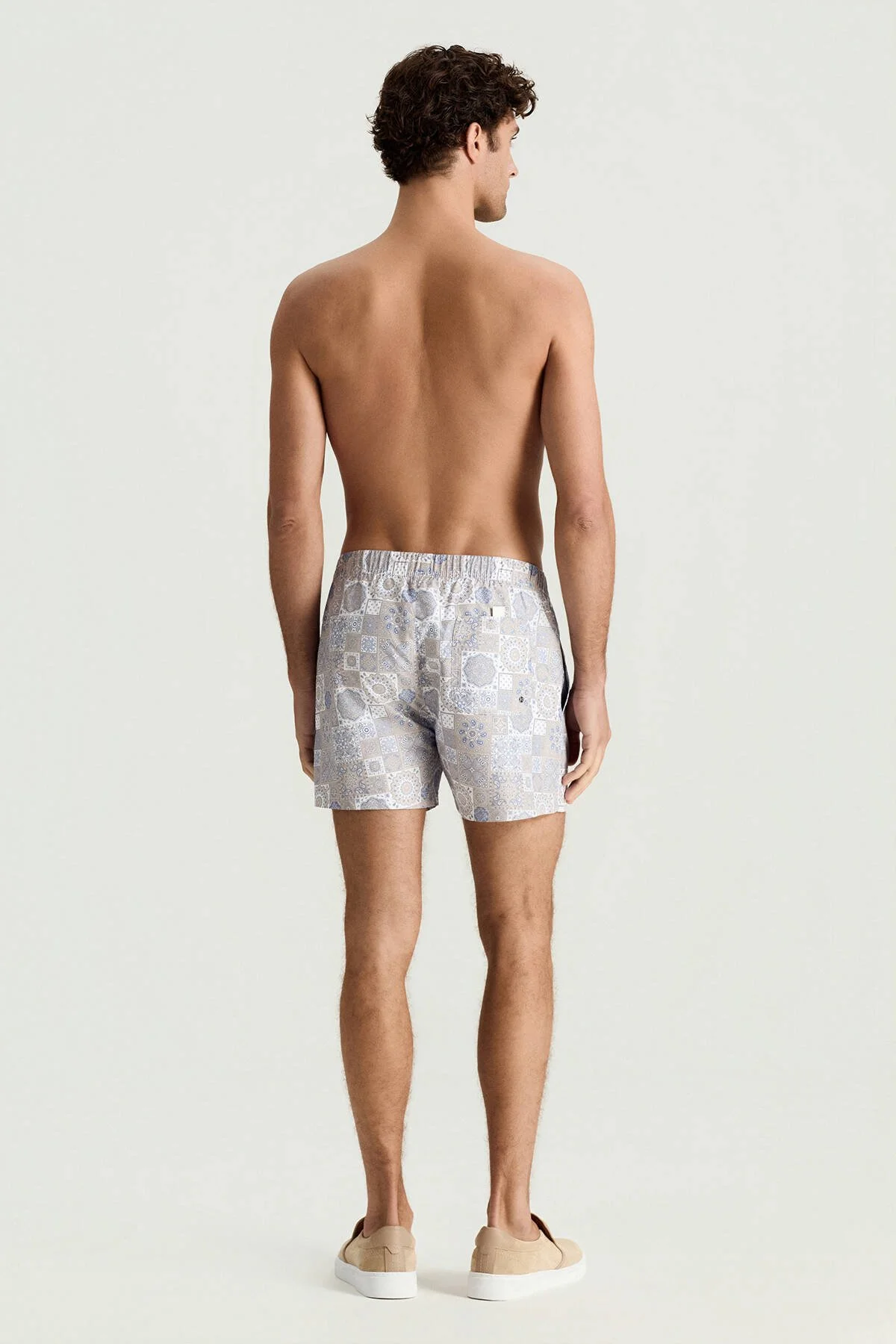Hemington - Paisley Desen Bej Rengi Quick Dry Mayo (4)