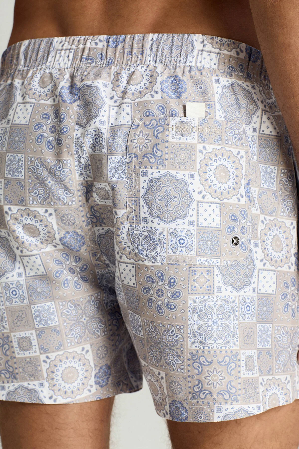 Hemington - Paisley Desen Bej Rengi Quick Dry Mayo (5)