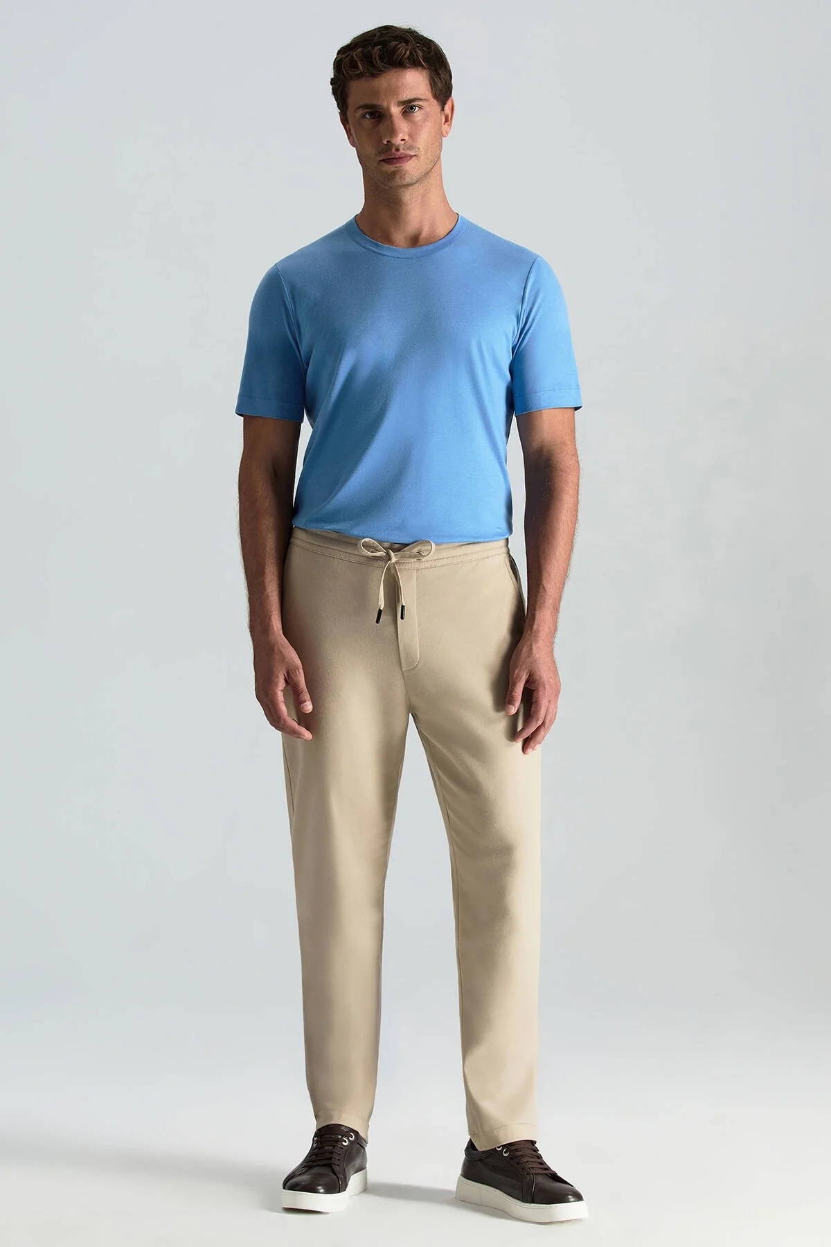 Hemington - Pamuk Karışım Relax Fit Jogger Bej Chino Pantolon (2)